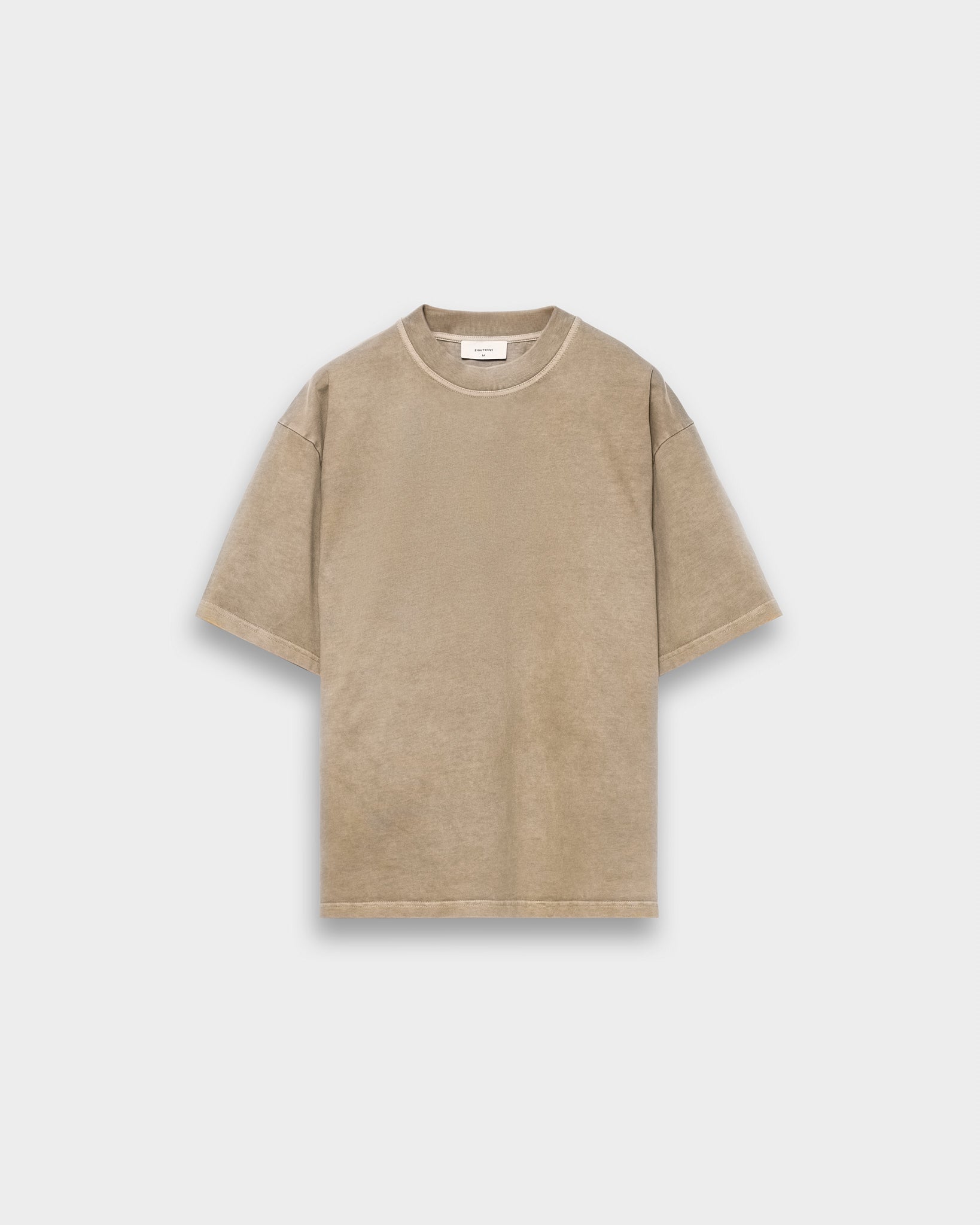 eightyfive-tops-signature-oversized-t-shirt-washed-taupe-baumwolle image 1
