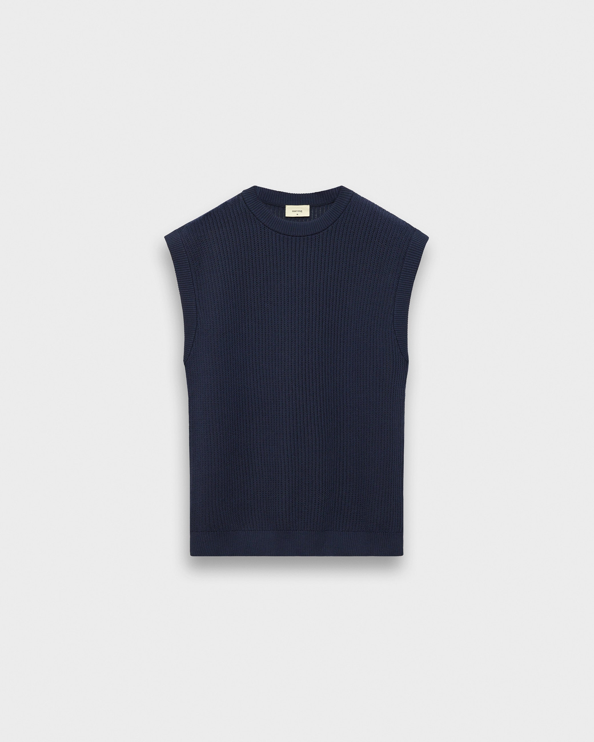 eightyfive-knit-tanktop-navy-baumwolle-oversized image 1