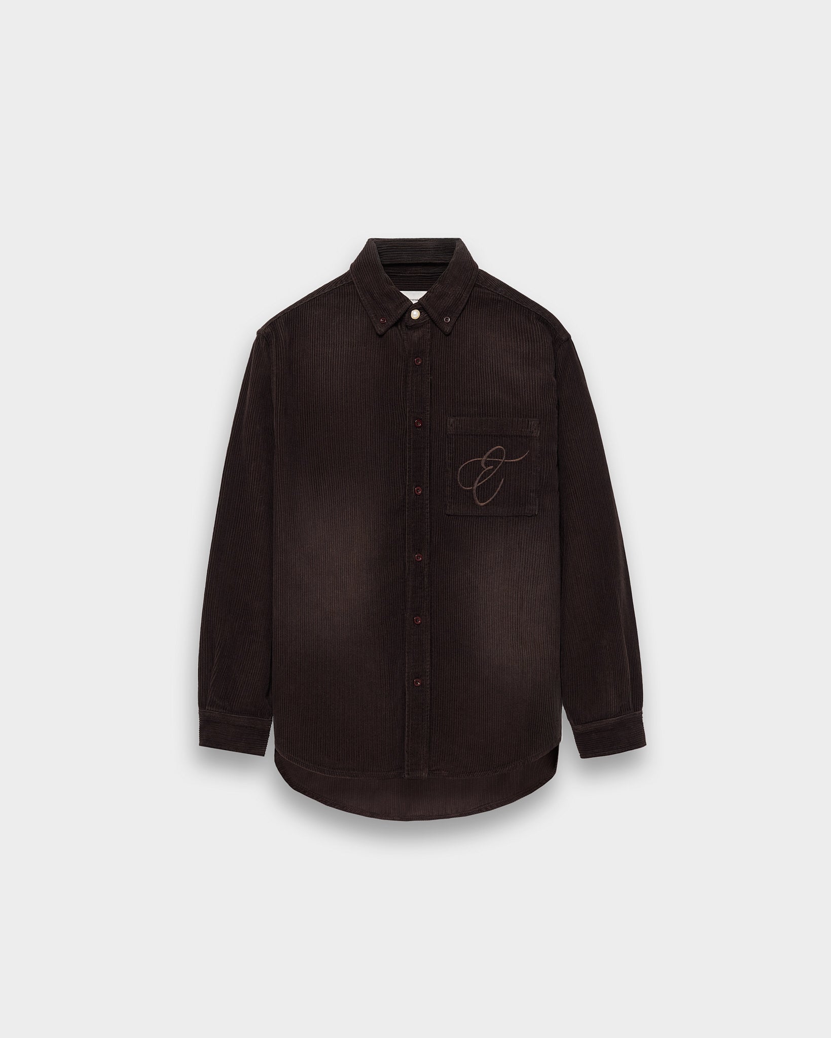 eightyfive-washed-corduroy-button-down-hemd-braun-cord image 1