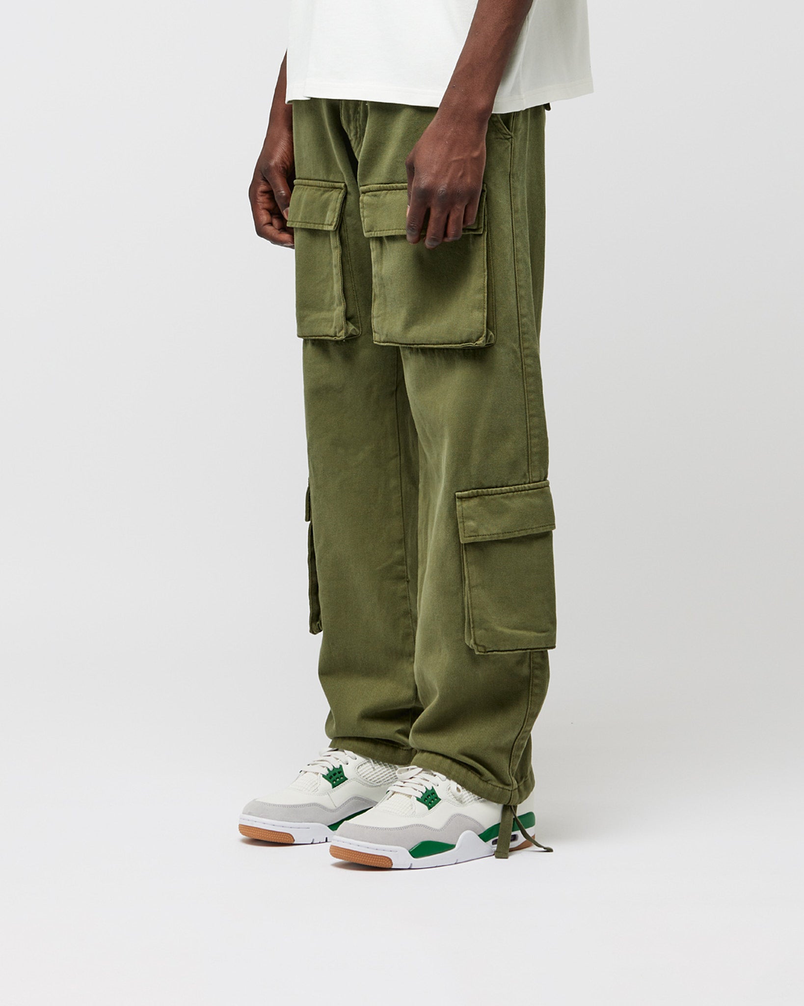 eightyfive-front-pockets-baggy-cargo-pants-cargohose-olive image 3