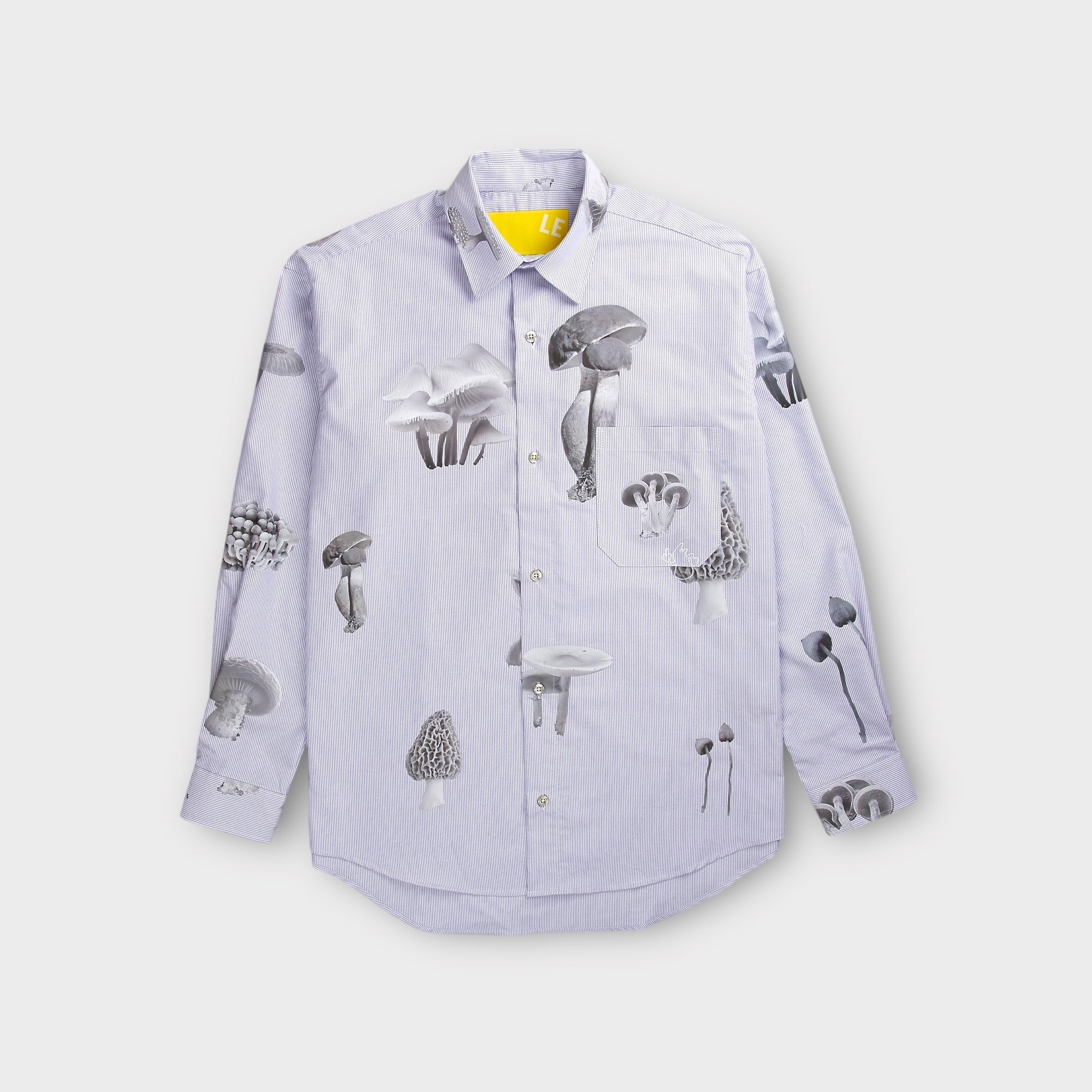 le-fix-mushroom-hemd-blau-regular-fit-pilz-print image 1
