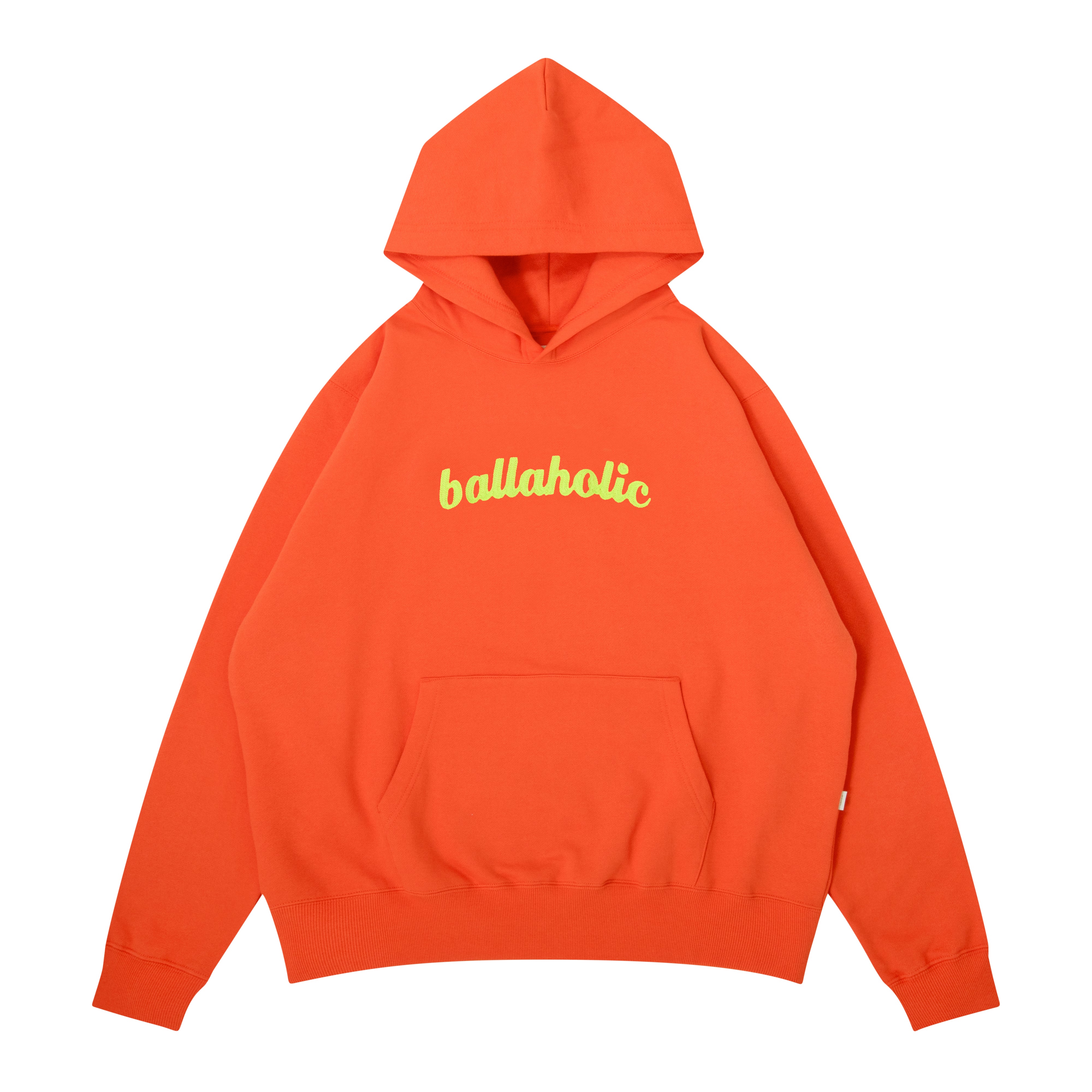 ballaholic-logo-sweat-hoodie-kapuzenpullover-orange-stick image 1