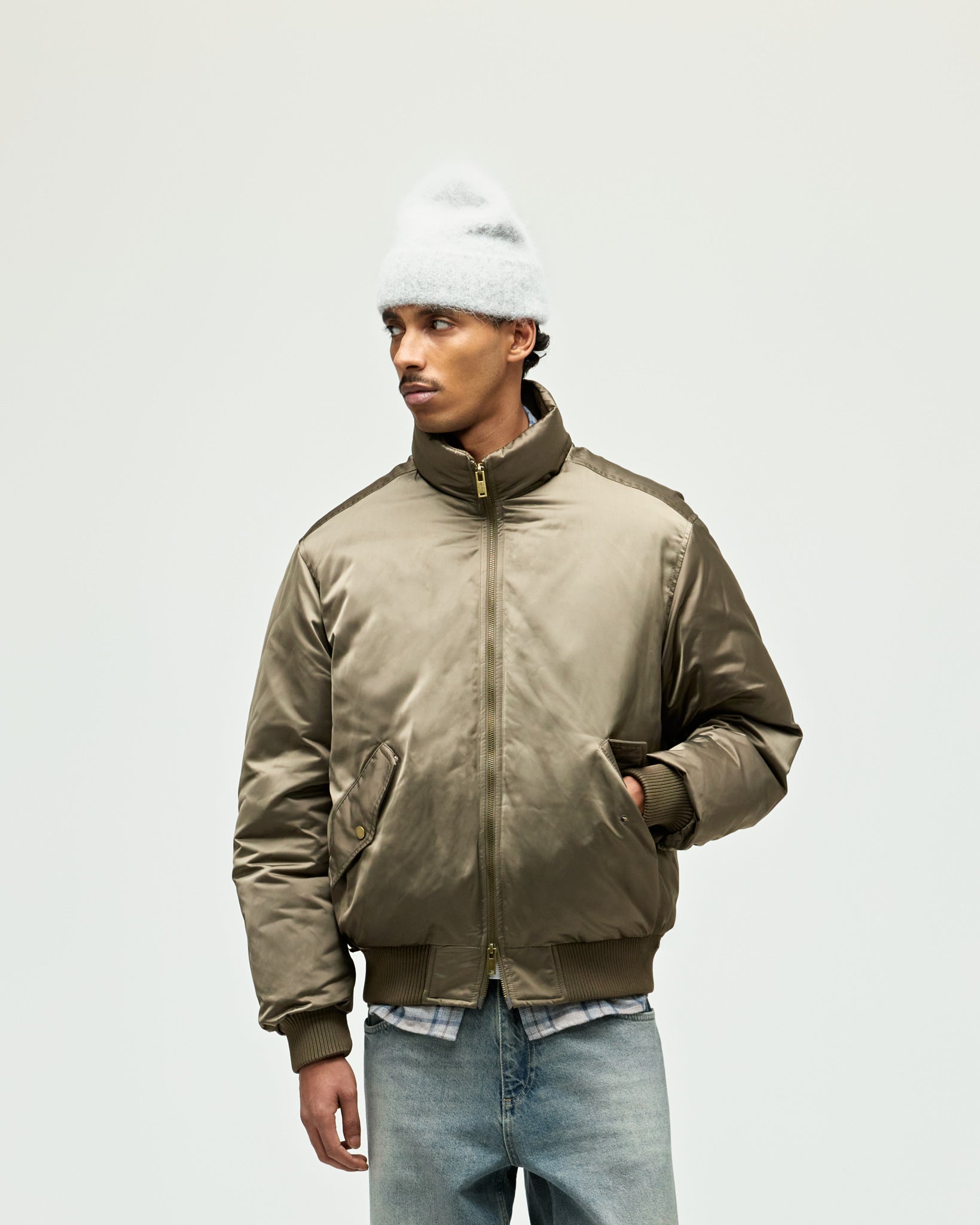 eightyfive-satin-bomber-jacket-jacke-olive image 3