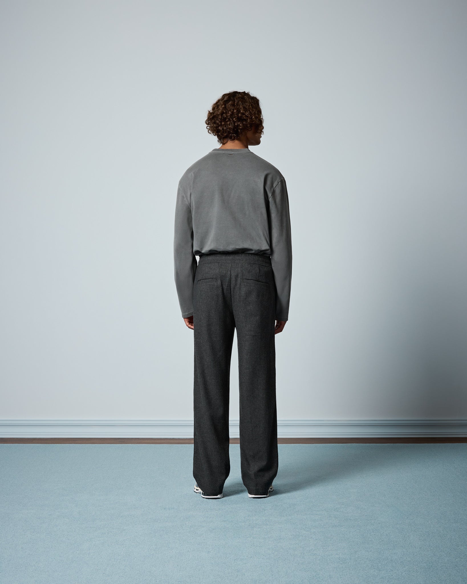 eightyfive-wool-pants-with-elastic-waistline-hose-grey-melange image 6