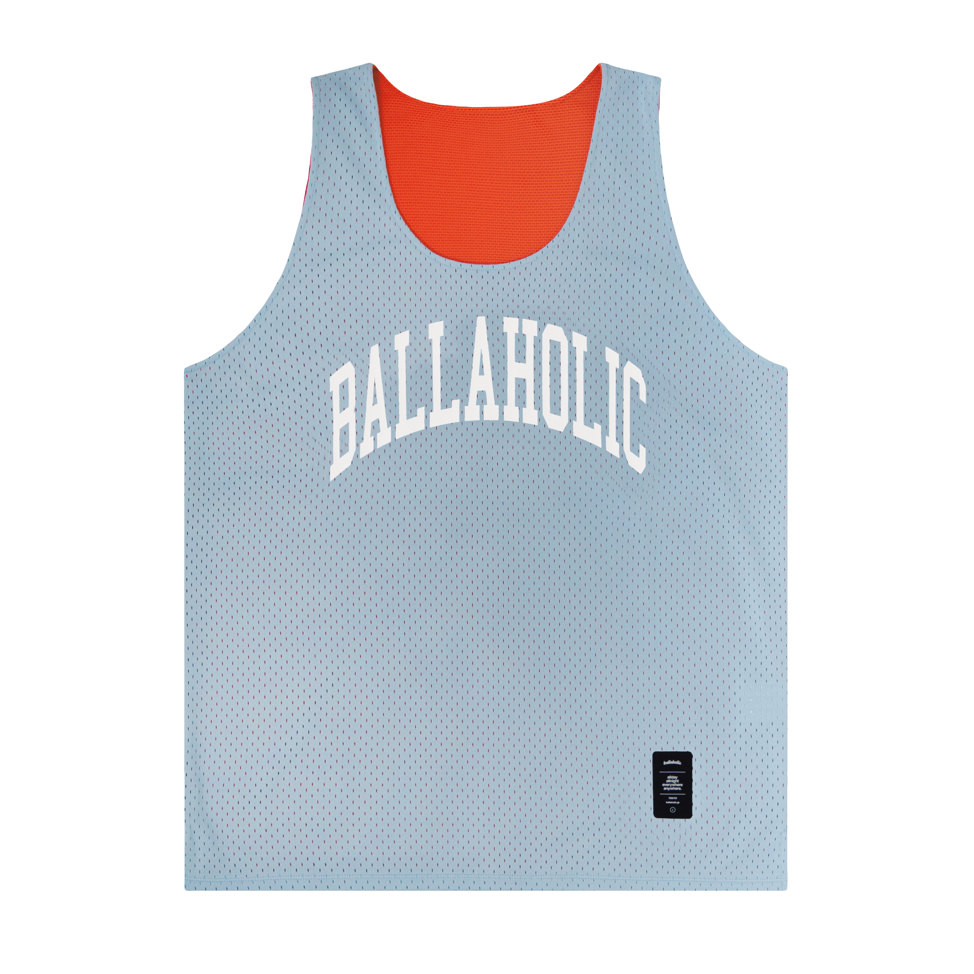 ballaholic-college-logo-streetmove-mesh-top-light-blue-orange image 1