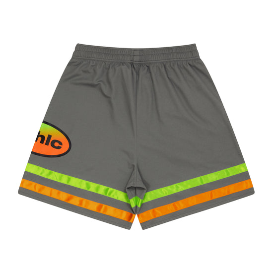 ballaholic-shorts-oval-logo-zip-shorts-charcoal image 2