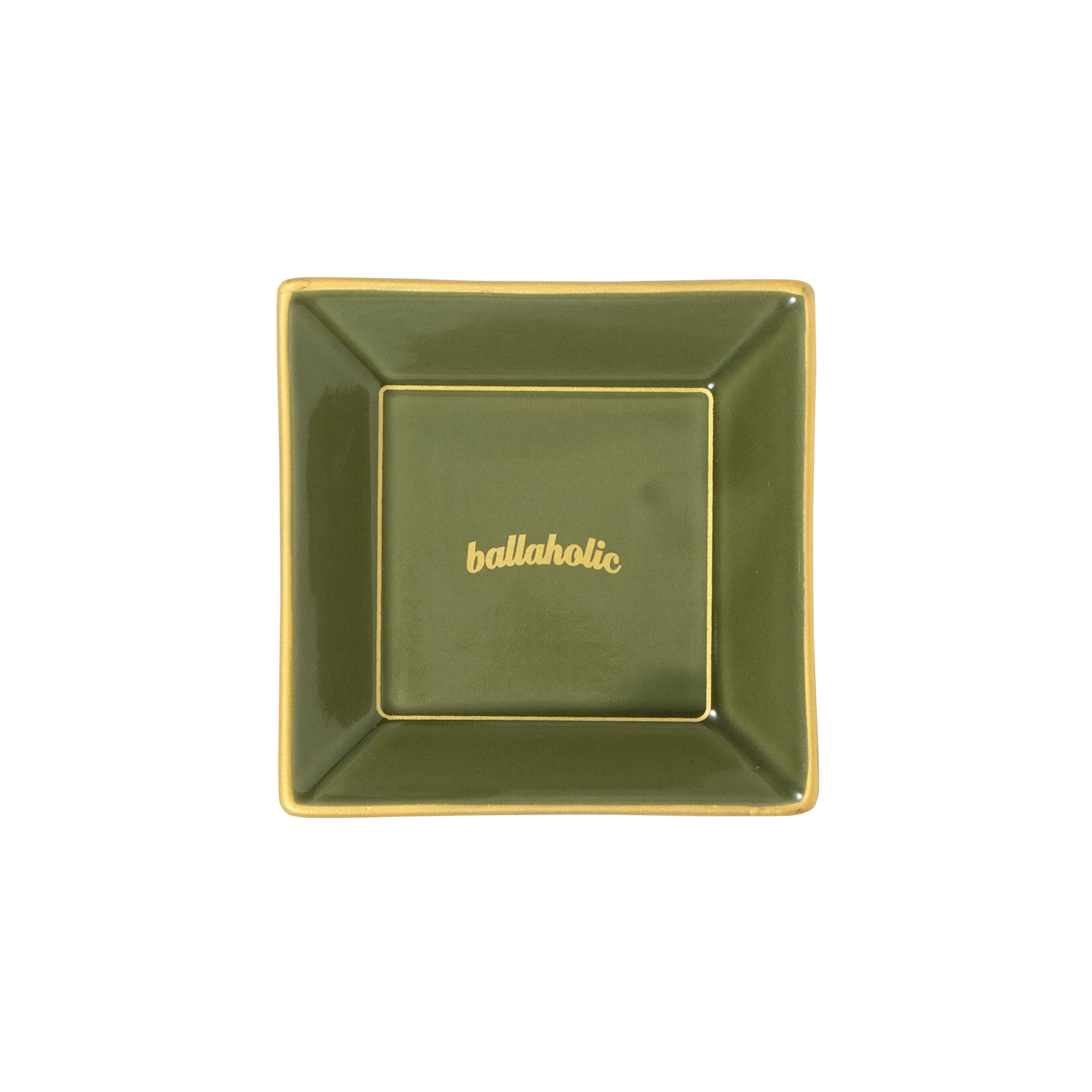 ballaholic-logo-ashtray-aschenbecher-oliv image 1