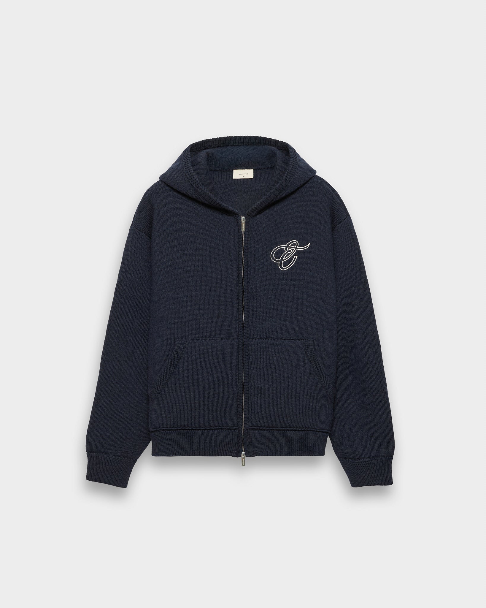 eightyfive-knitted-heavy-zip-hoodie-navy-wolle-relaxed image 1