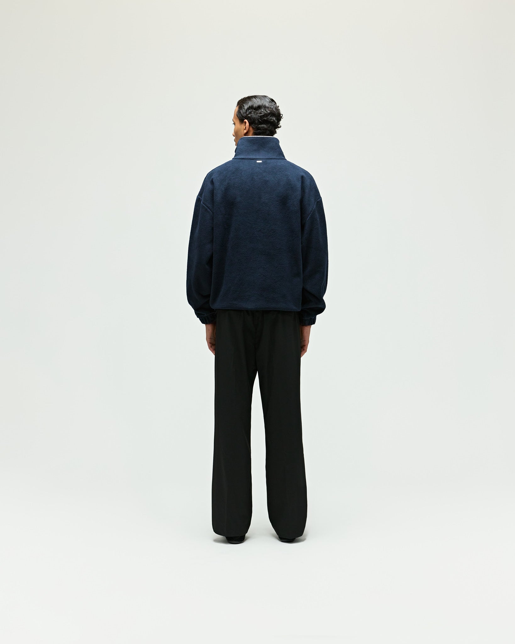 eightyfive-overshirts-fleece-half-zip-windbreaker-jacke-navy-fleece image 7