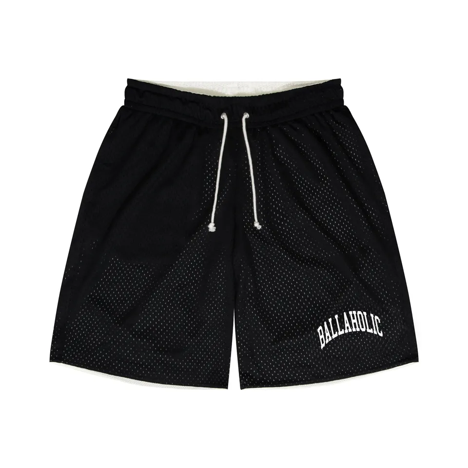 ballaholic-college-logo-streetmove-mesh-zip-shorts-schwarz image 1