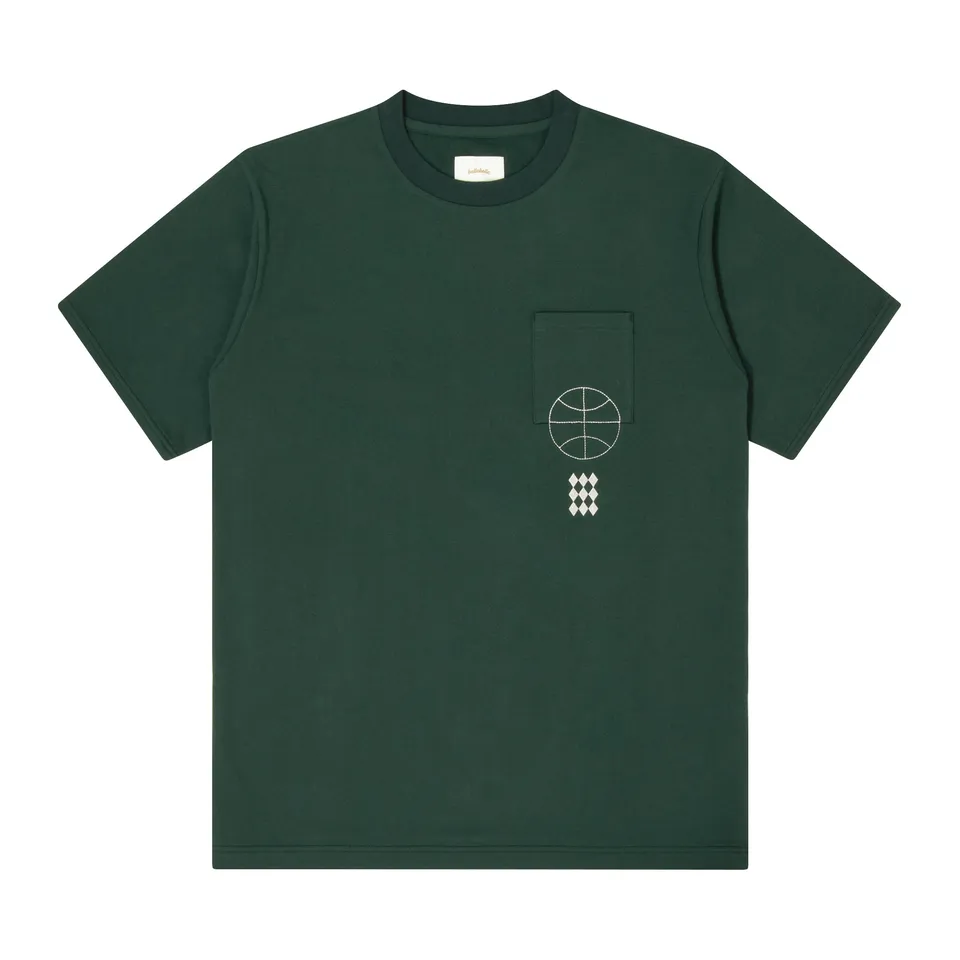 ballaholic-paint-pocket-tee-t-shirt-dark-green image 1