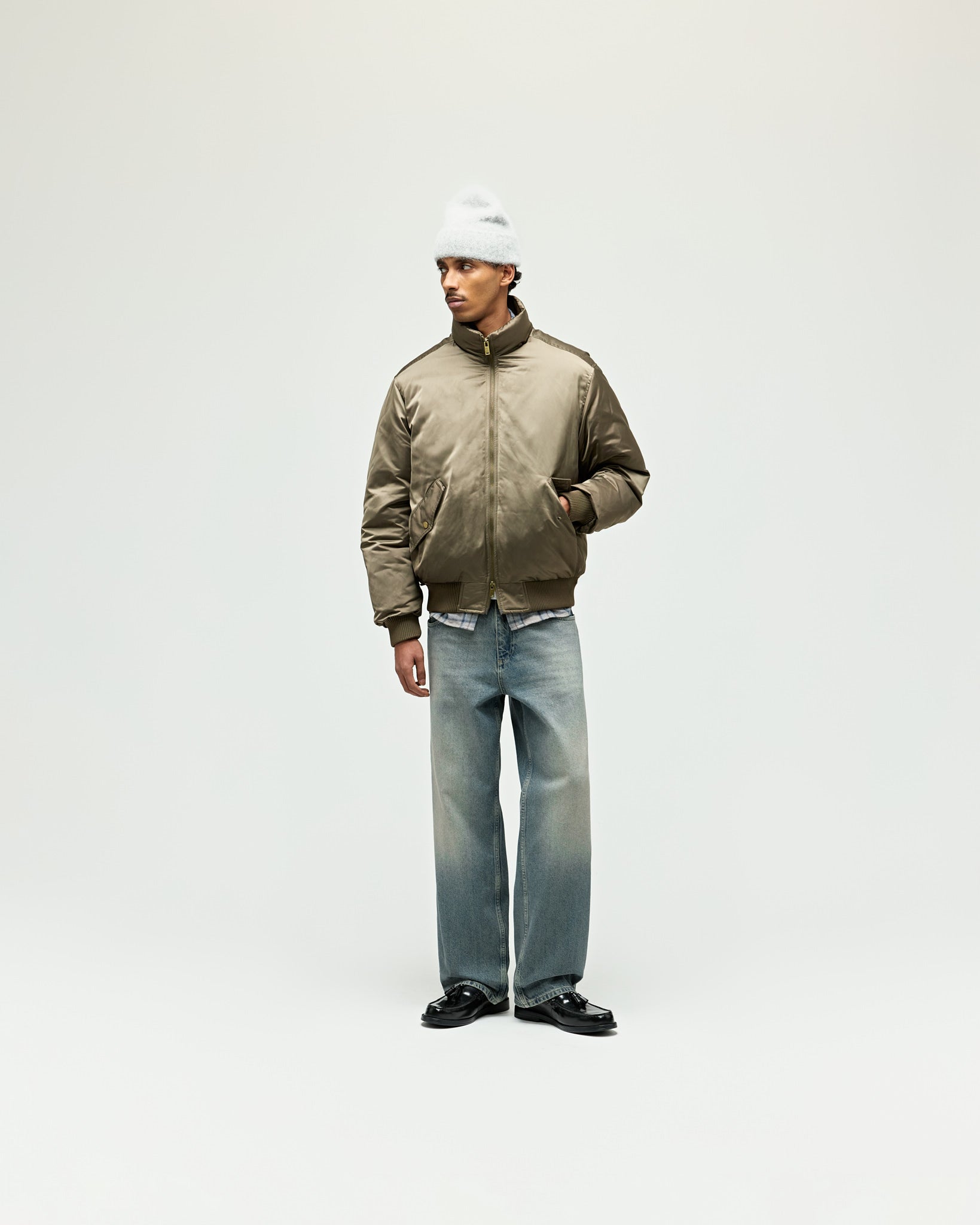 eightyfive-satin-bomber-jacket-jacke-olive image 6