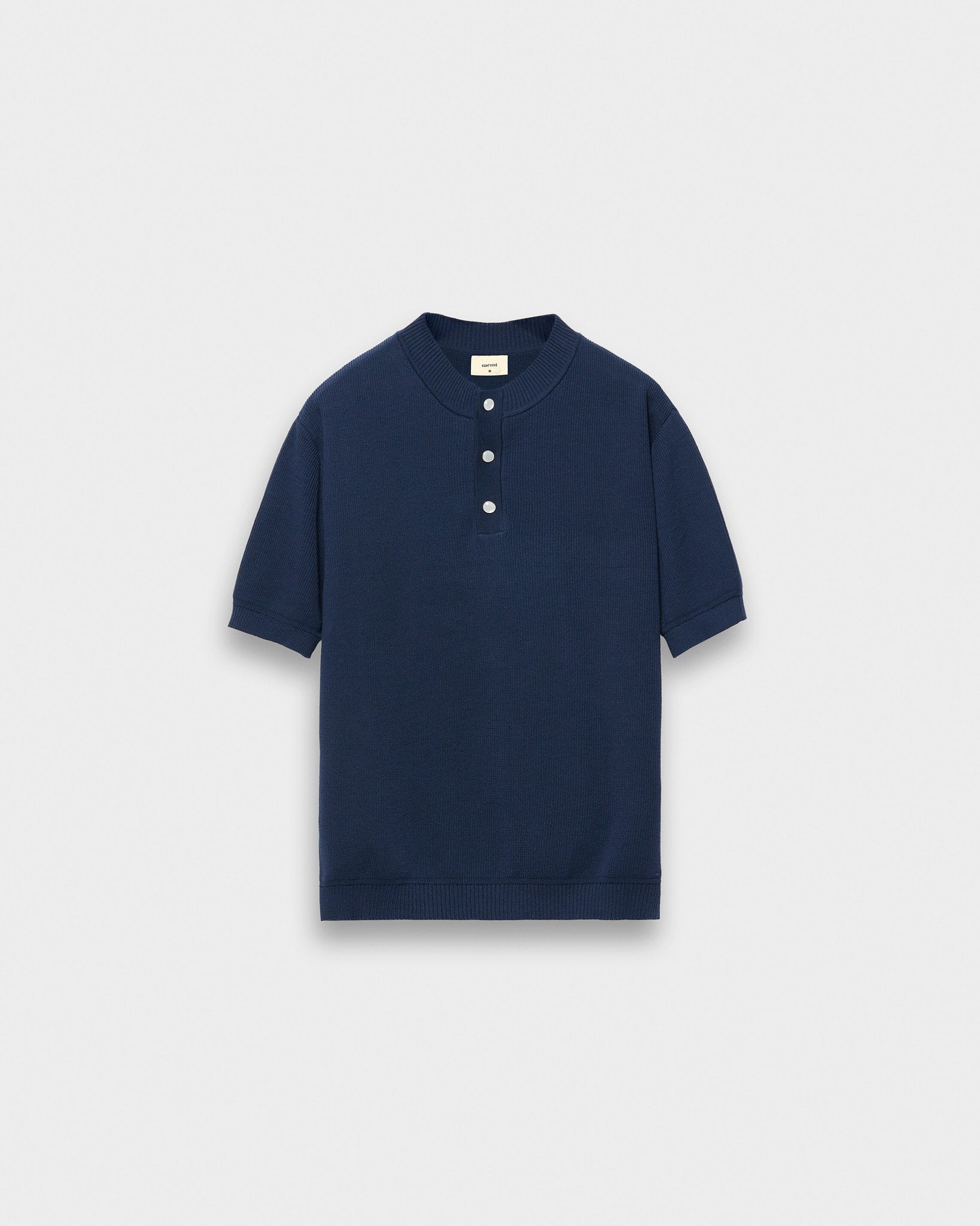 eightyfive-knitted-henley-polo-t-shirt-navy-baumwolle image 1