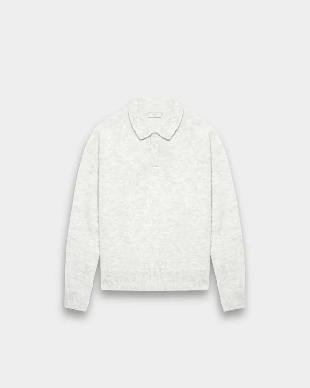 eightyfive-tops-hairy-polo-sweater-pullover-light-grey image 1