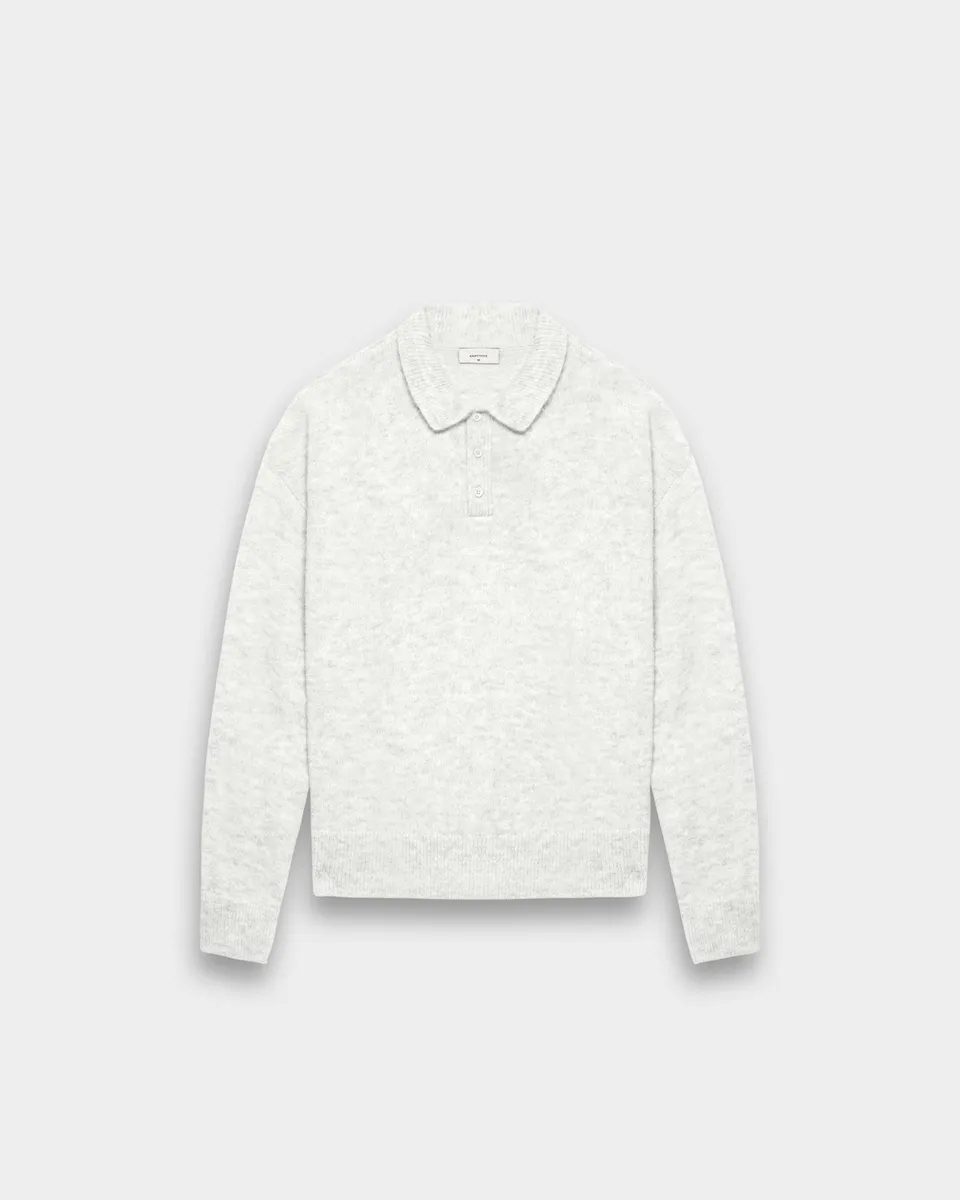 eightyfive-tops-hairy-polo-sweater-pullover-light-grey image 1