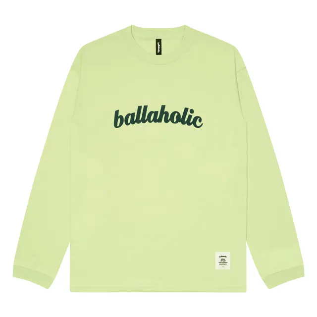 ballaholic-logo-long-tee-milky-lime-langarmshirt image 1