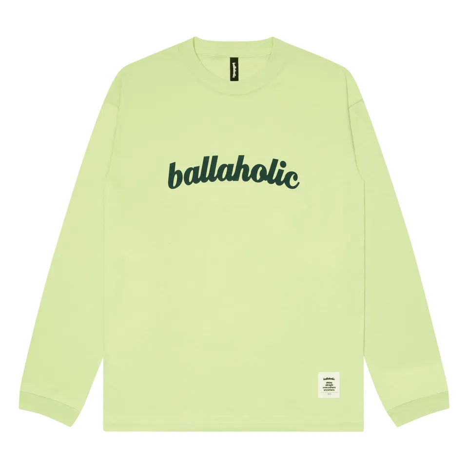 ballaholic-logo-long-tee-milky-lime-langarmshirt image 1