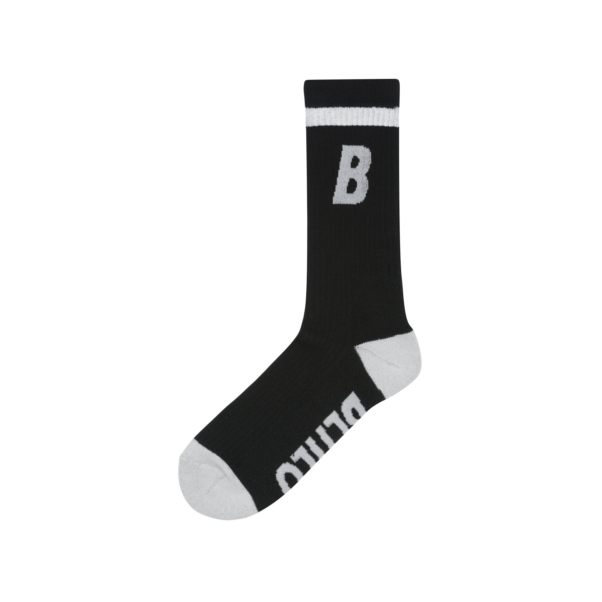 ballaholic-b-socks-socken-schwarz-wei-b-logo image 1