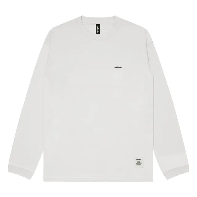 ballaholic-micro-logo-long-tee-wei-longsleeve-baumwolle image 1