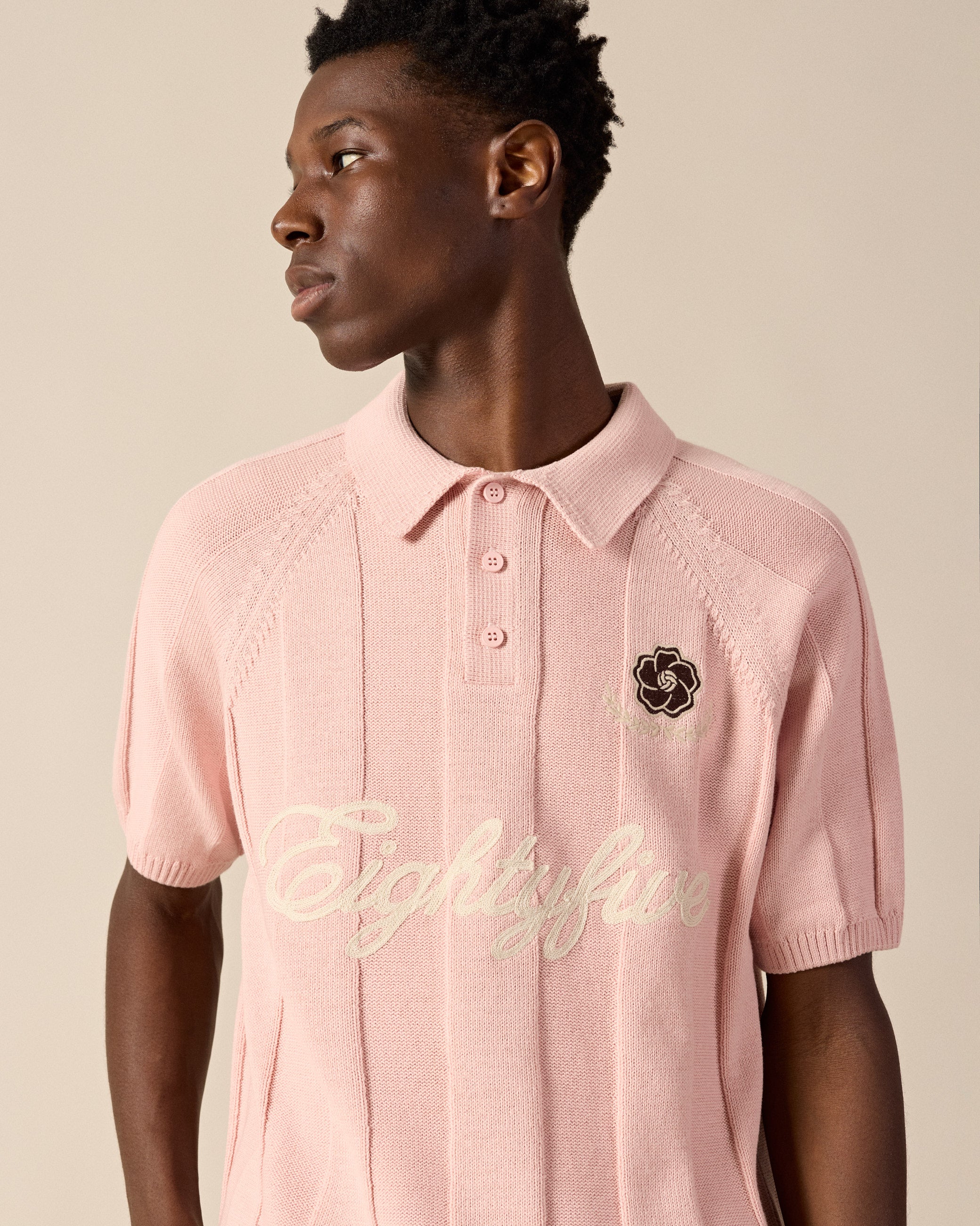 eightyfive-tops-football-polo-shirt-dusty-rose image 6