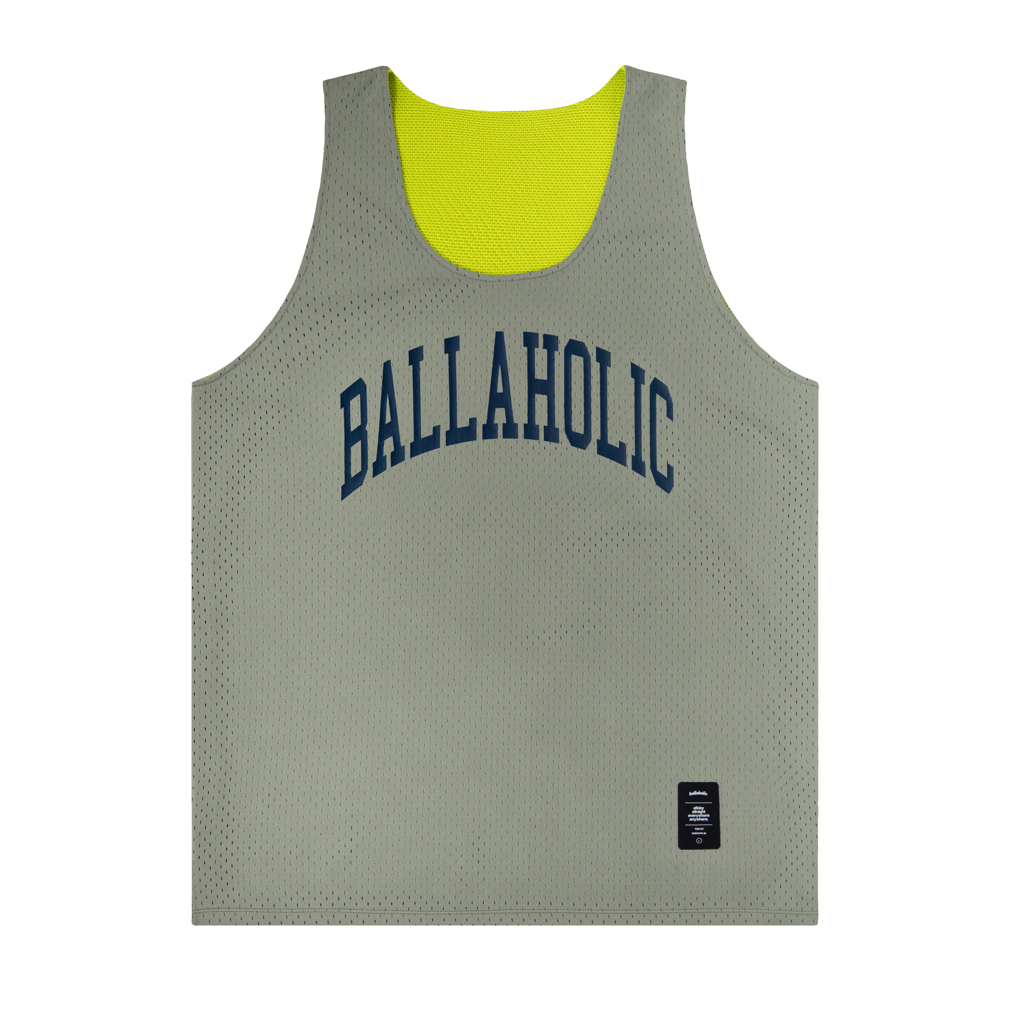 ballaholic-tops-college-logo-streetmove-mesh-reversible-trikot-gray-lime image 1