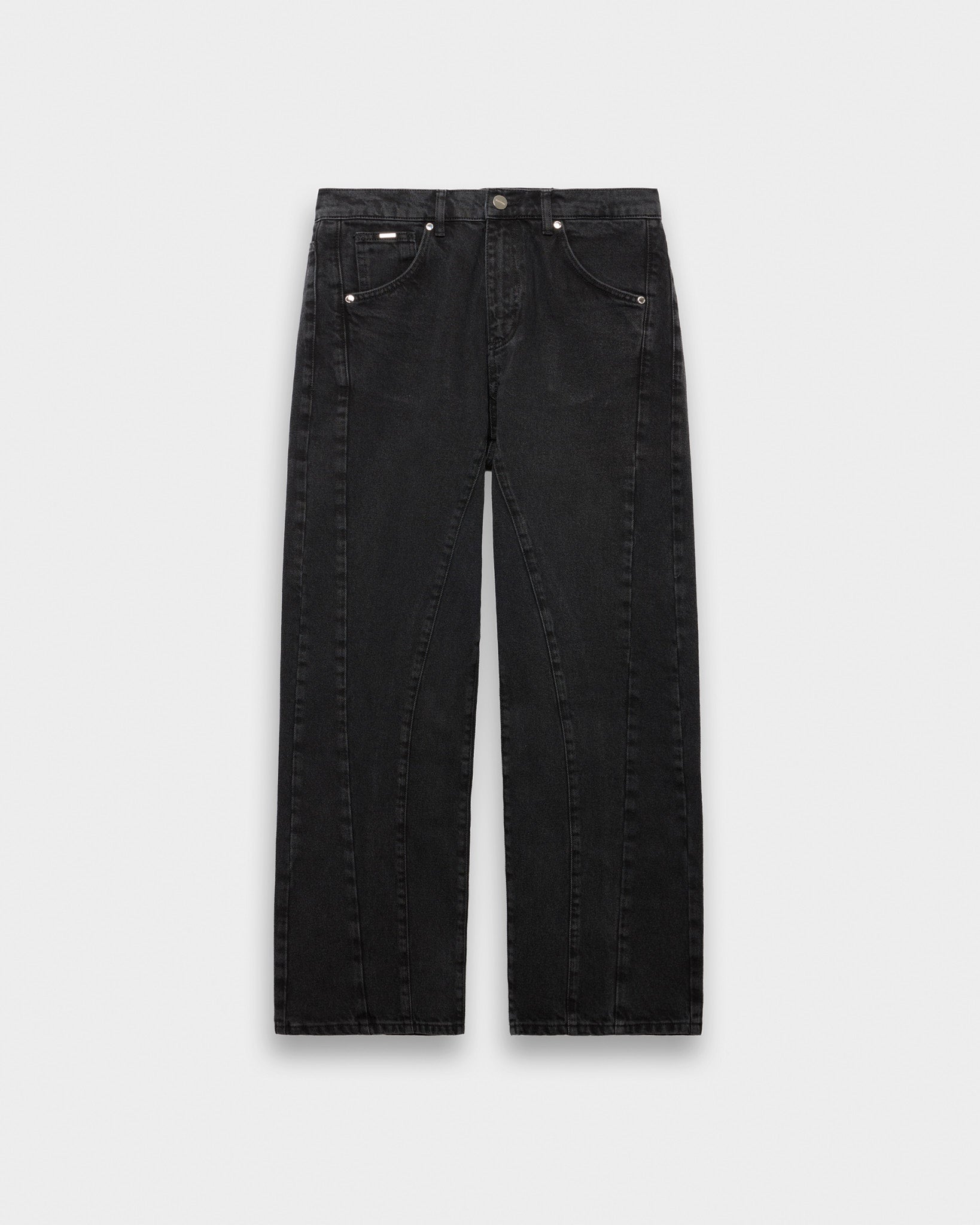 eightyfive-dividing-seam-loose-denim-schwarz-baumwolle image 1