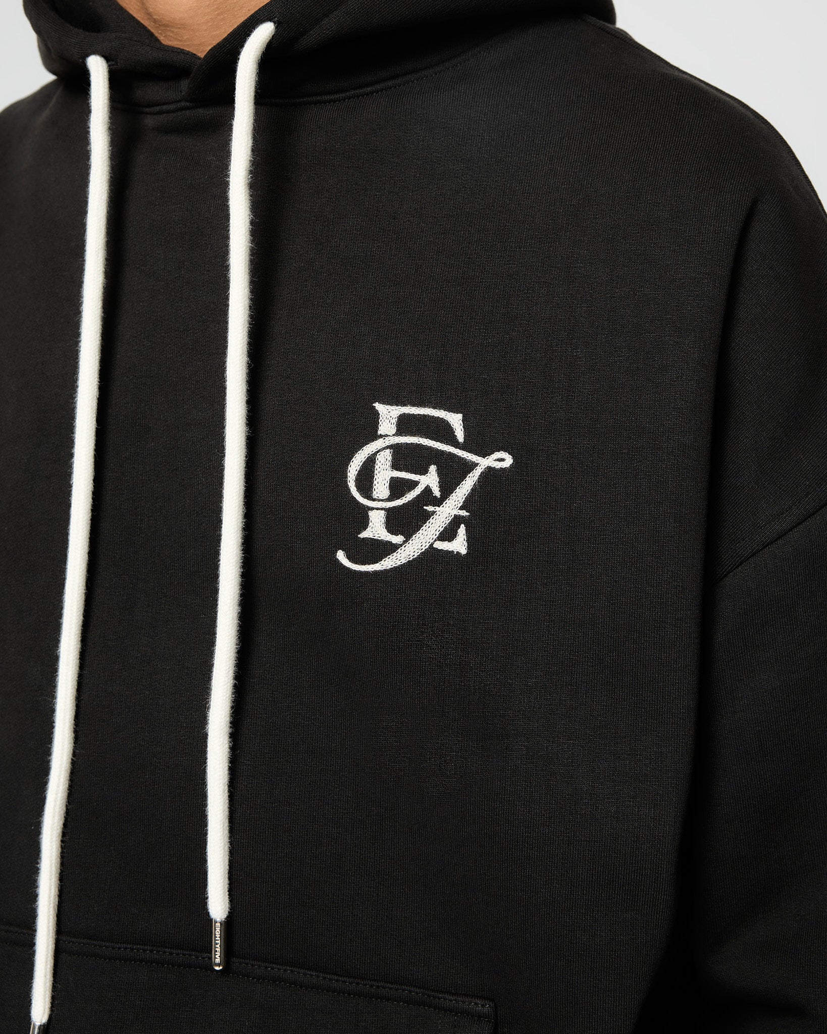 eightyfive-luxe-contrast-hoodie-schwarz-oversized-490gsm image 7