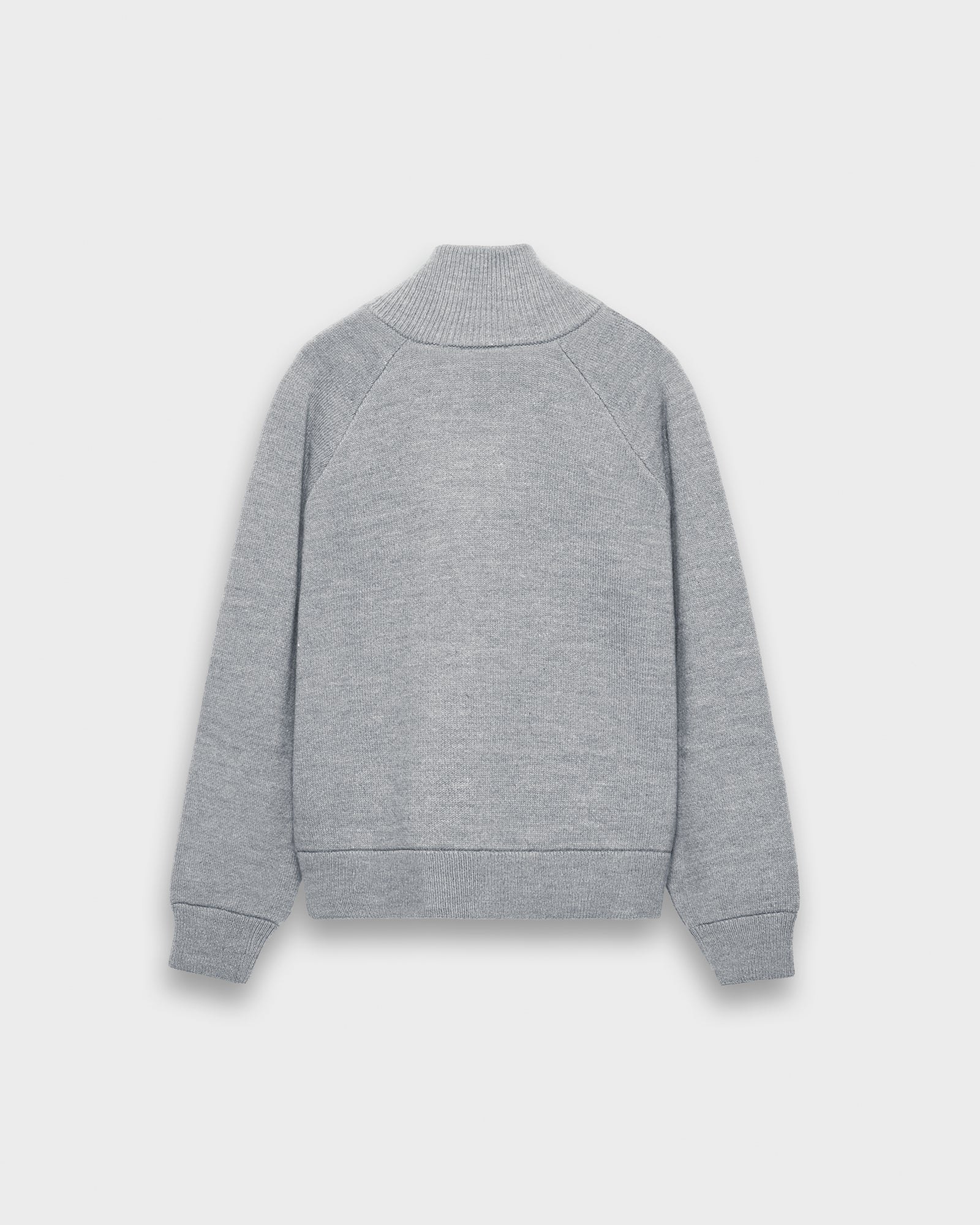eightyfive-heavy-knit-zip-up-strickjacke-grey-melange-wolle image 2