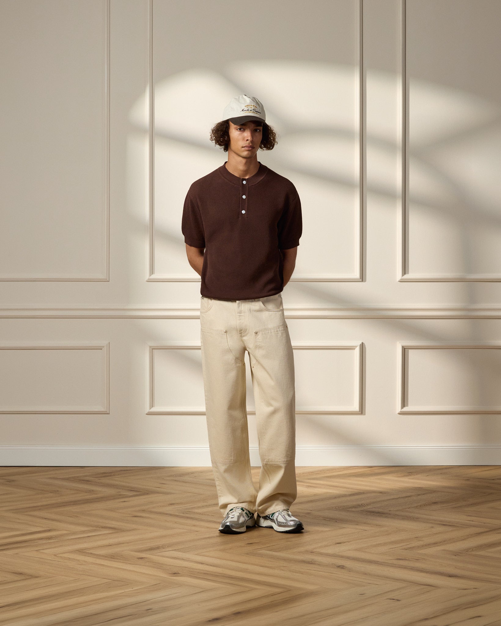 eightyfive-knitted-henley-polo-herren-braun-baumwolle image 4