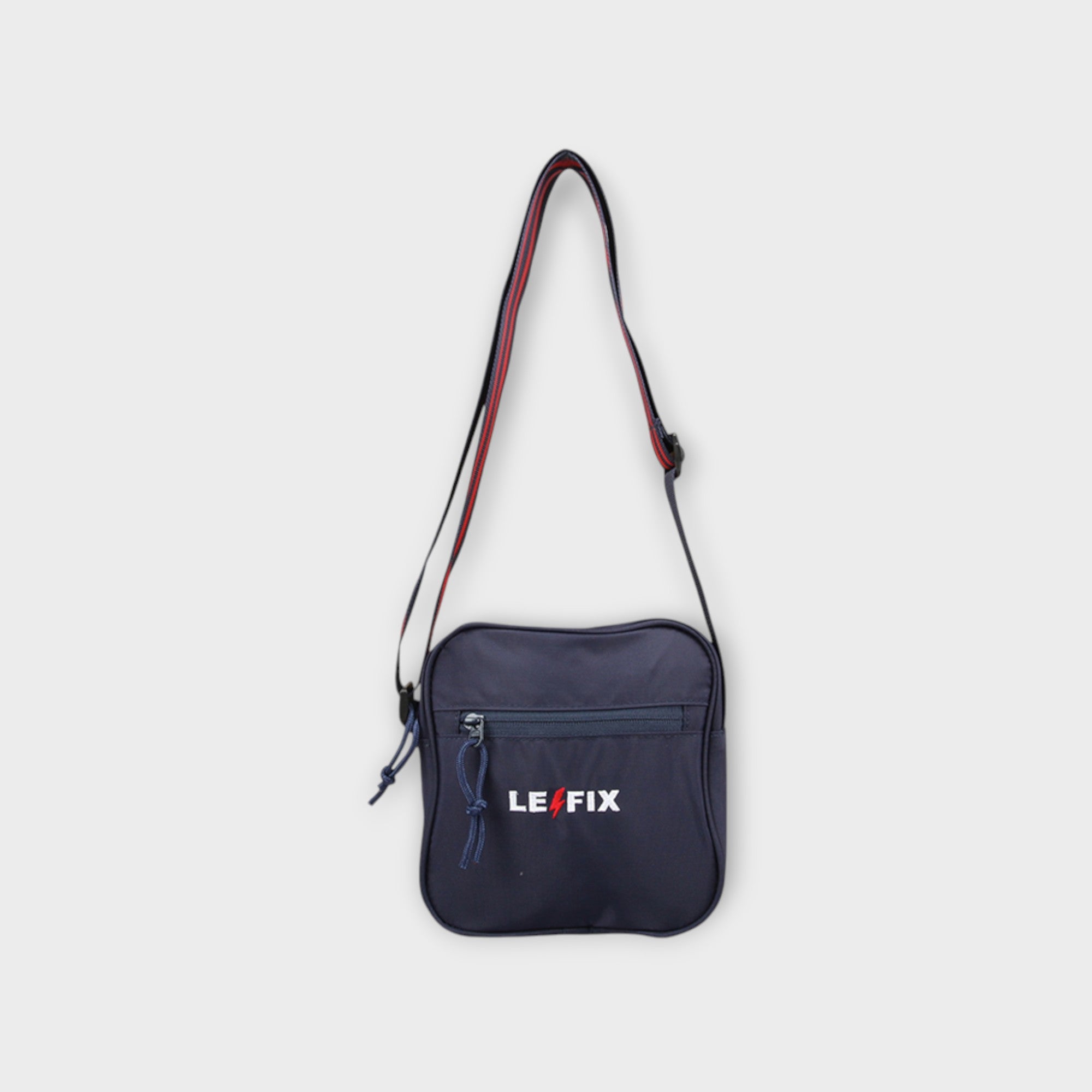 le-fix-skuldertaske-schultertasche-navy-nylon-wasserdicht image 1