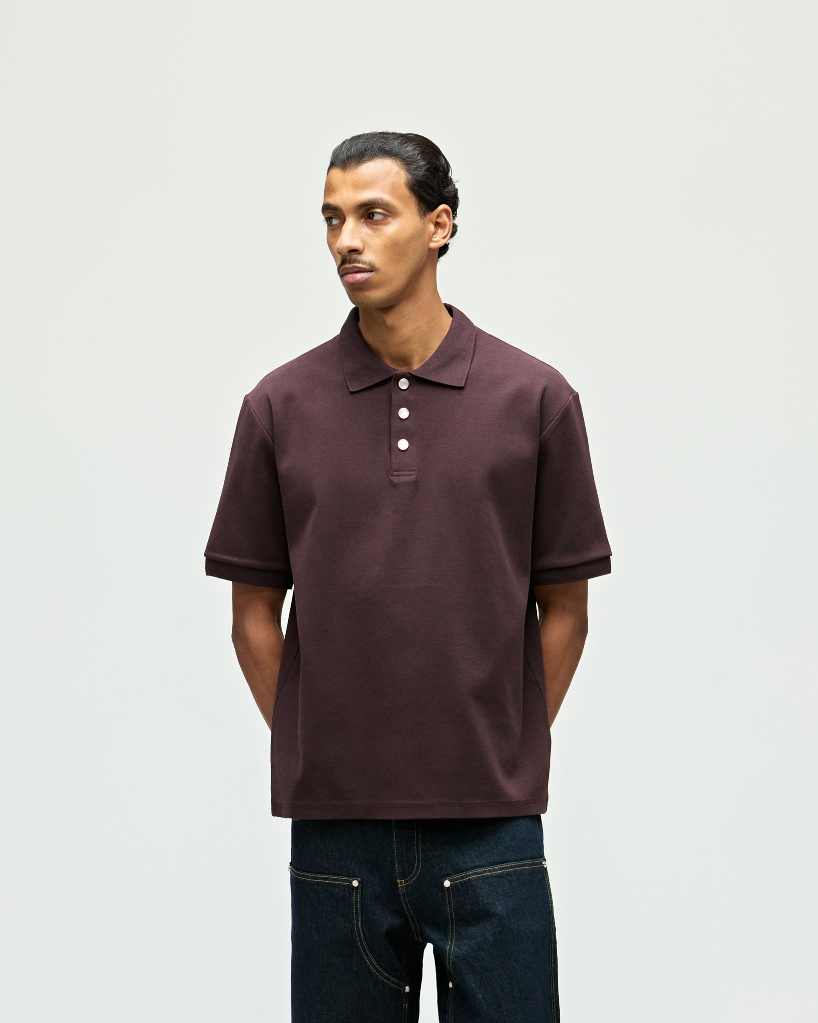 eightyfive-tops-interlock-poloshirt-chocolate-brown-regular image 3