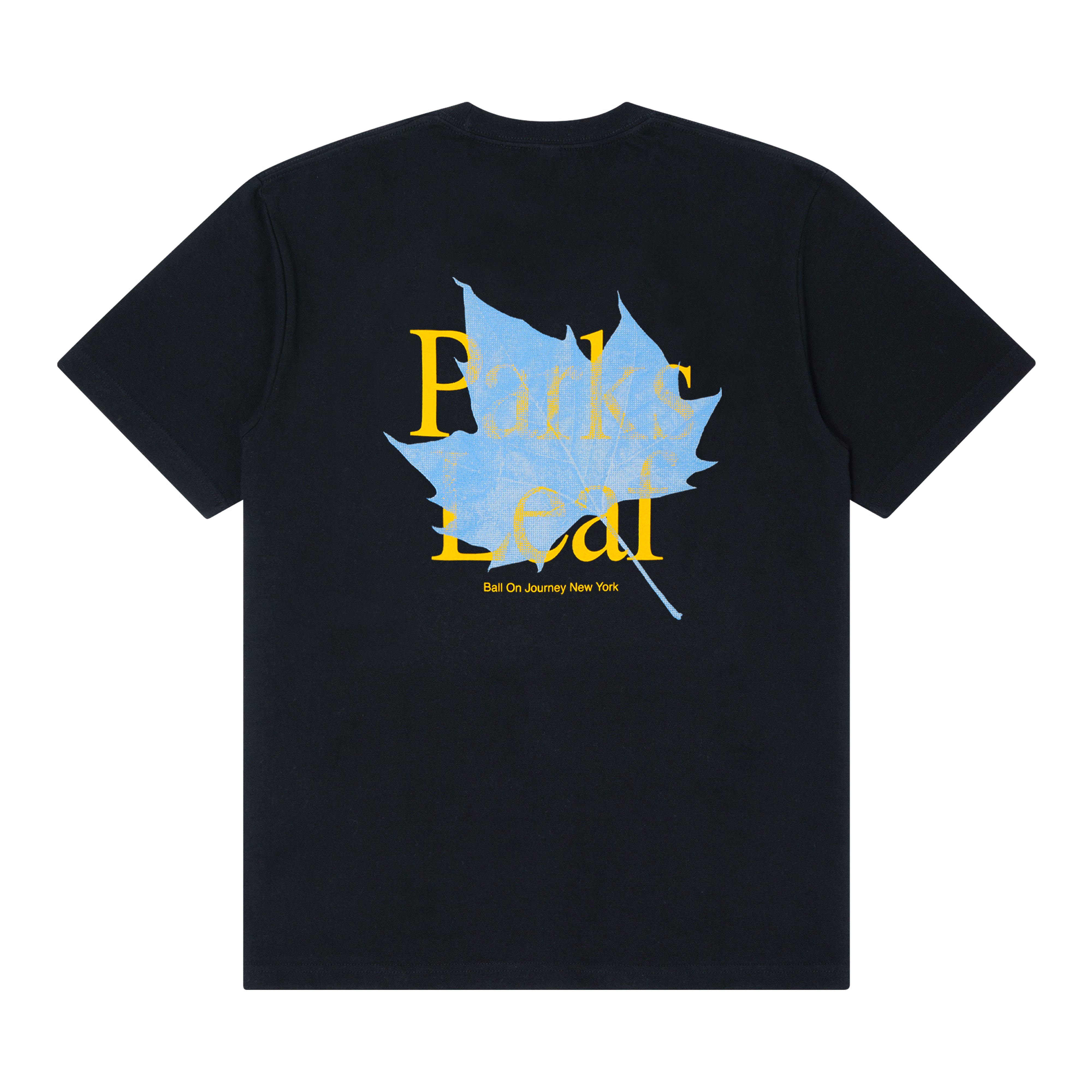 ballaholic-parks-leaf-tee-t-shirt-dunkelblau-print image 1