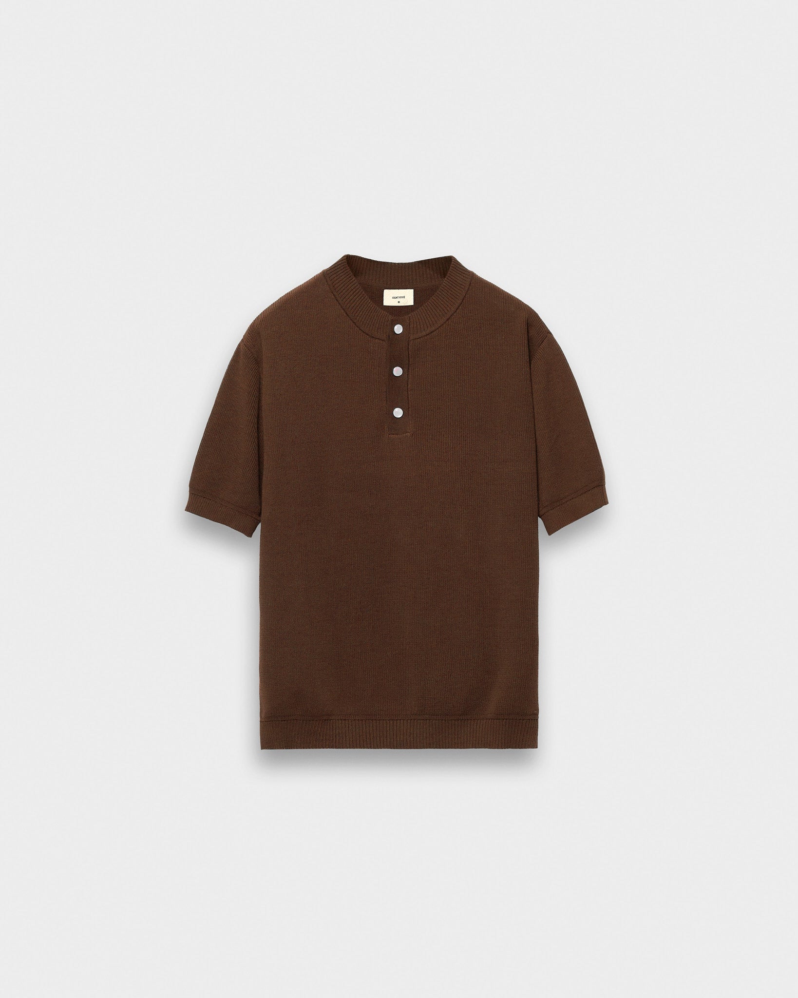 eightyfive-knitted-henley-polo-herren-braun-baumwolle image 1