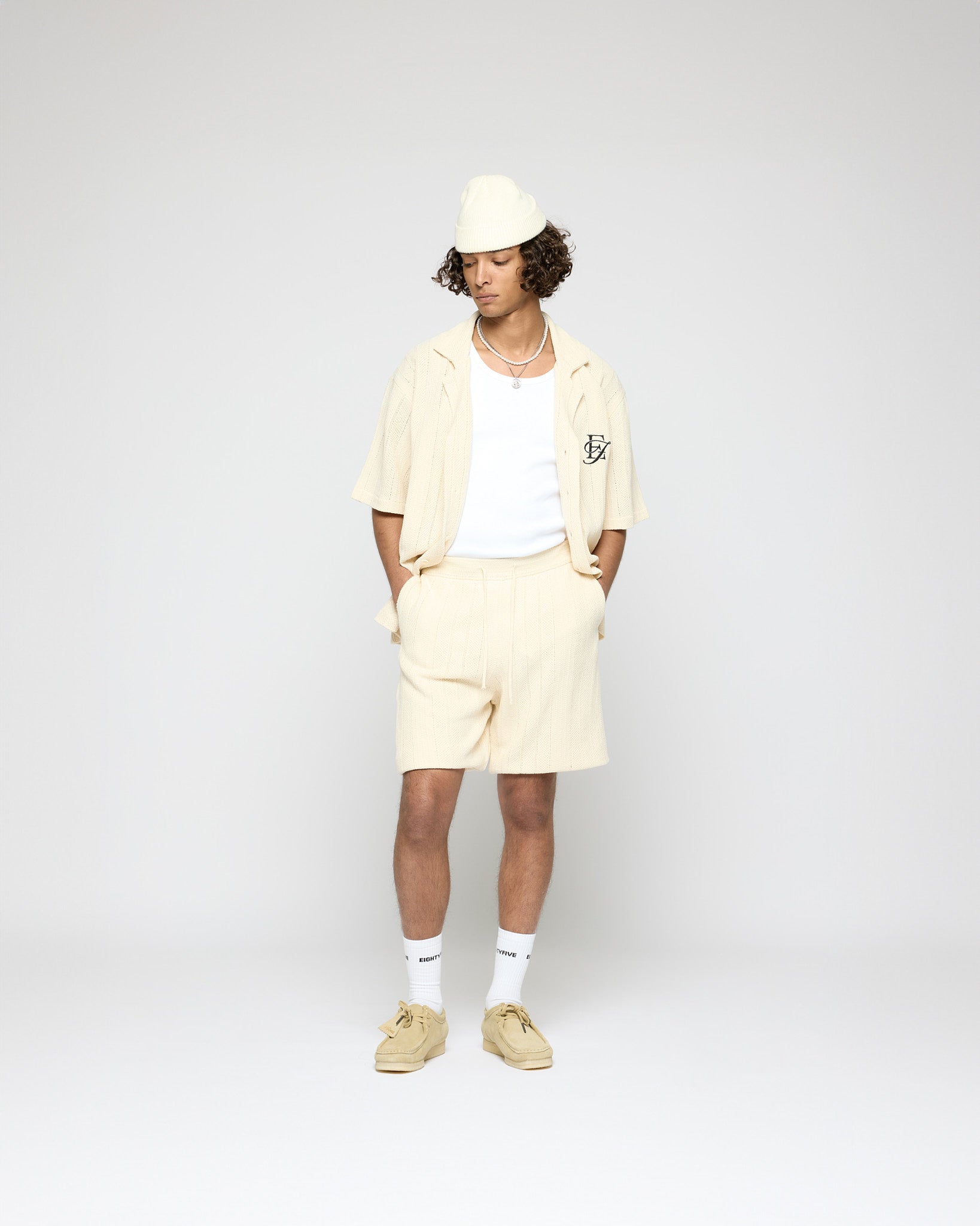 eightyfive-embroidered-knit-shorts-shorts-off-white-baumwolle image 5