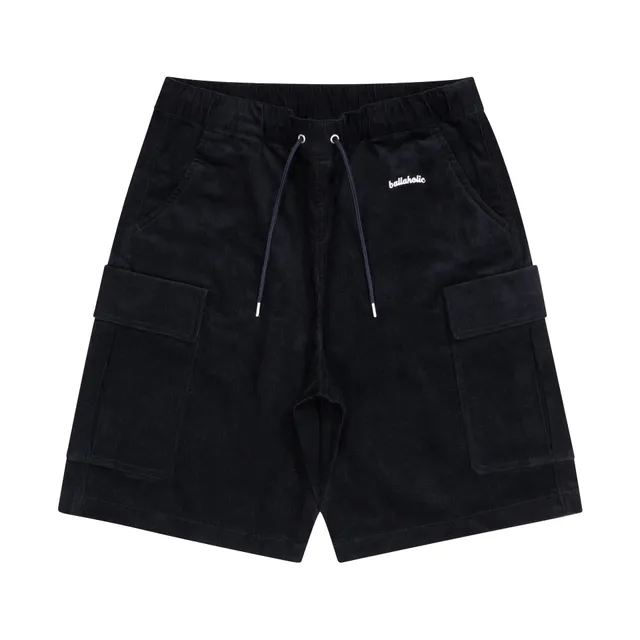 ballaholic-logo-corduroy-cargo-shorts-navy-cord image 1