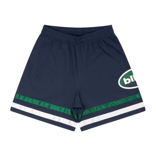 ballaholic-blhlc-oval-logo-zip-shorts-navy image 1