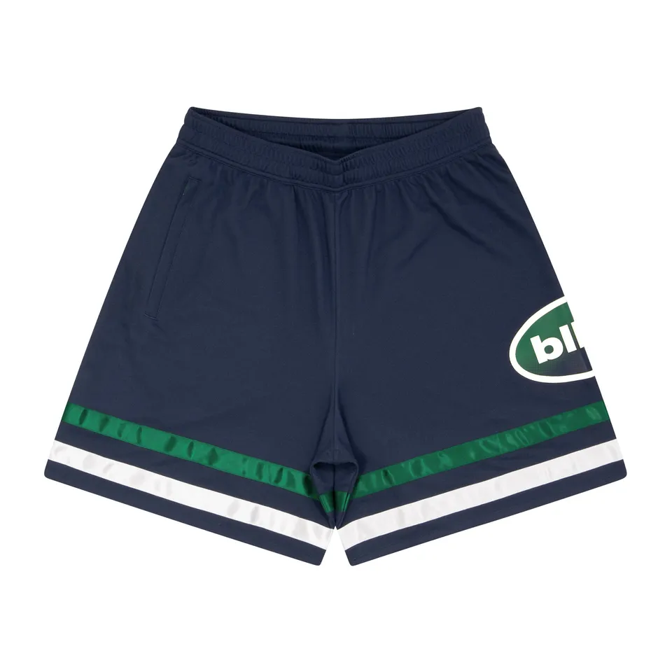 ballaholic-blhlc-oval-logo-zip-shorts-navy image 1