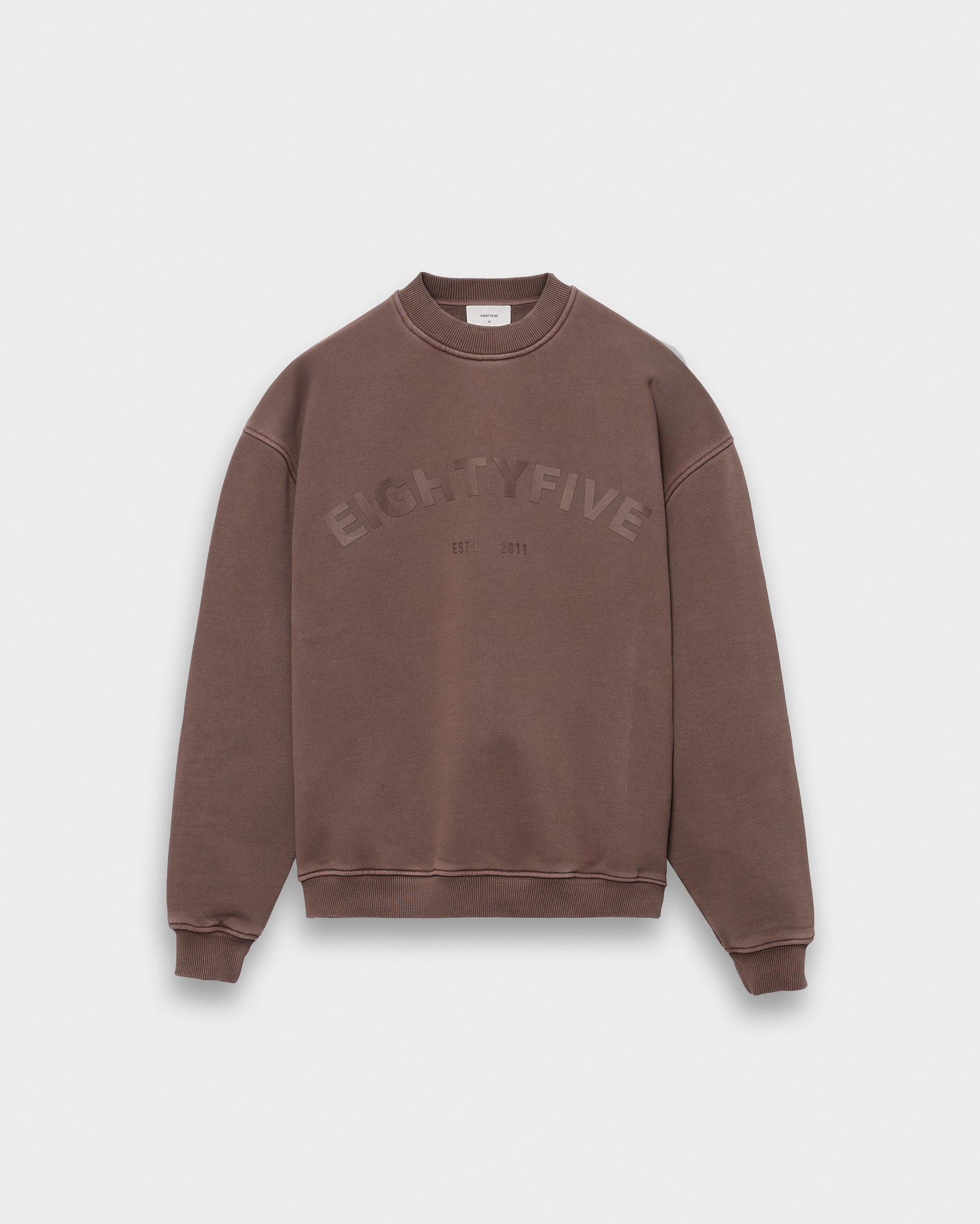 eightyfive-90s-sports-sweater-brown-oversized-pullover image 1