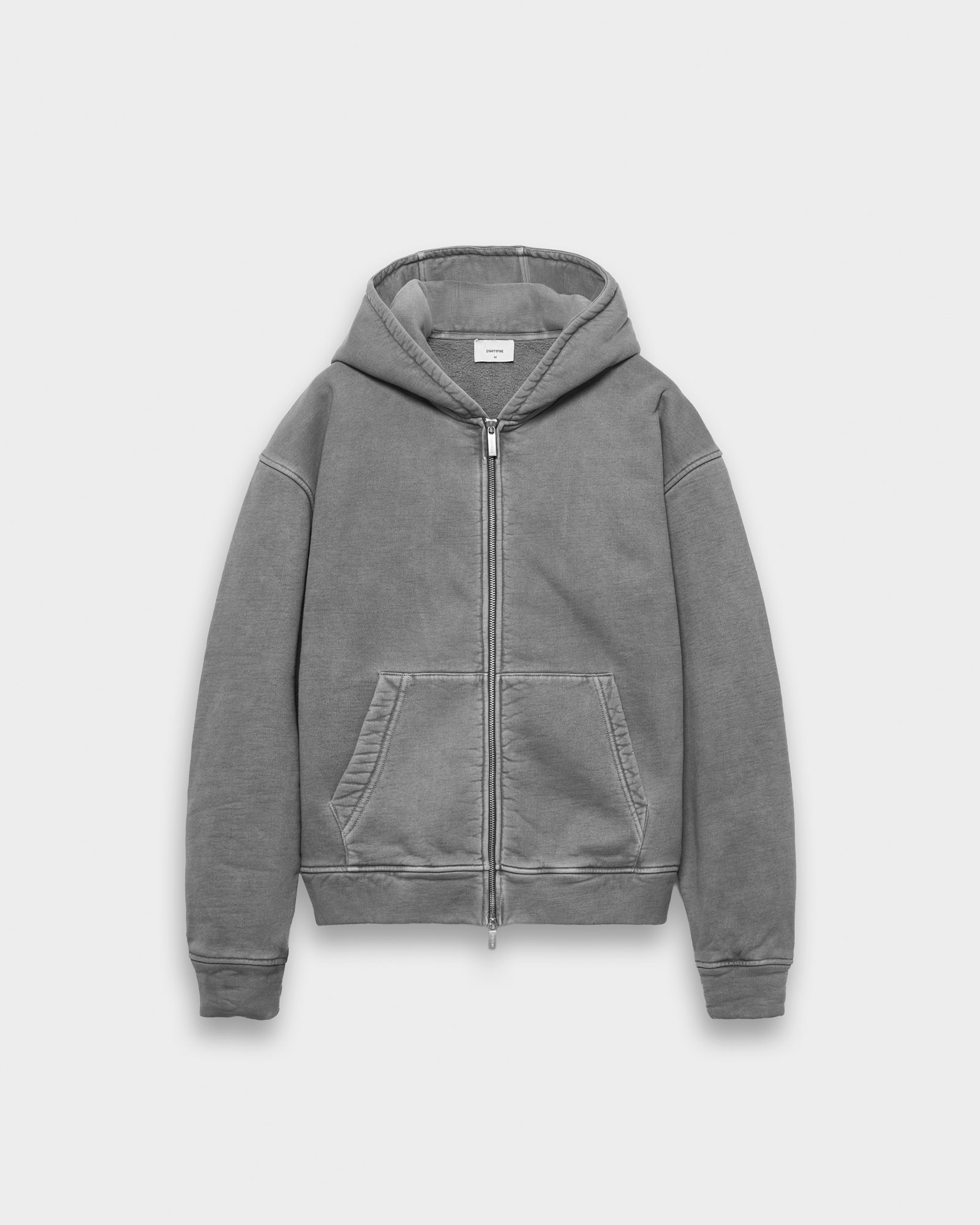 eightyfive-signature-zip-hoodie-stone-grey-100-baumwolle image 1