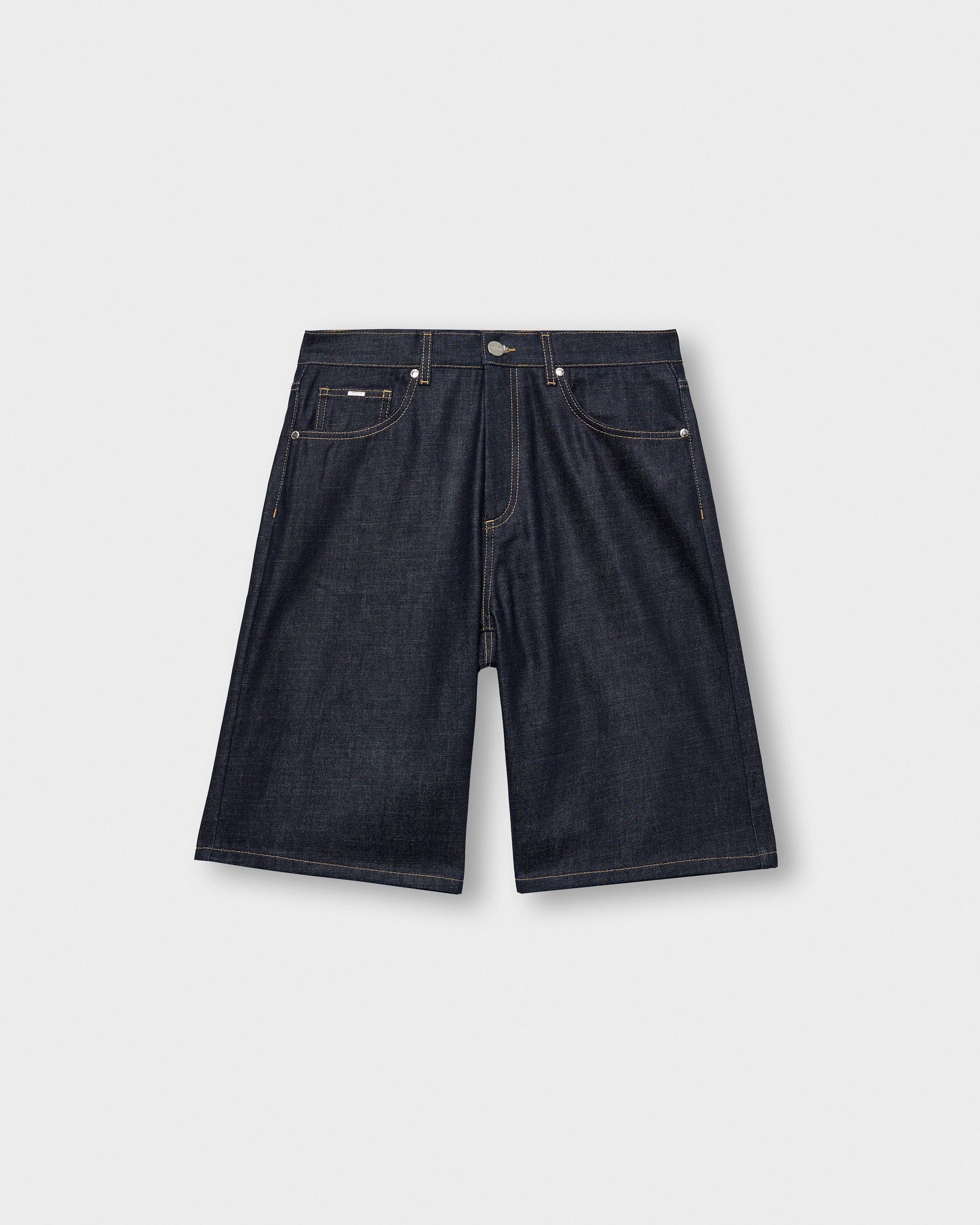 eightyfive-bottoms-distressed-jorts-raw-denim-baggy-shorts image 1