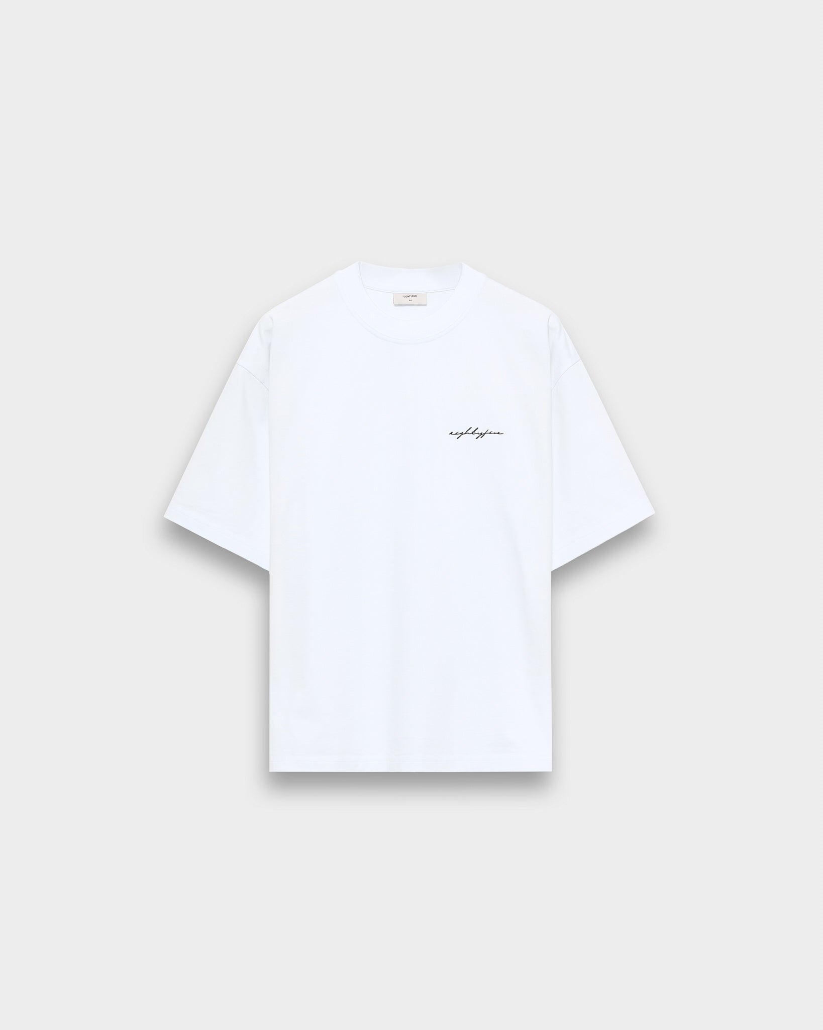 eightyfive-tops-signature-embroidery-t-shirt-white-oversized image 1
