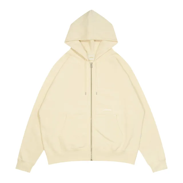ballaholic-small-logo-sweat-full-zip-hoodie-kapuzenjacke-ivory image 1