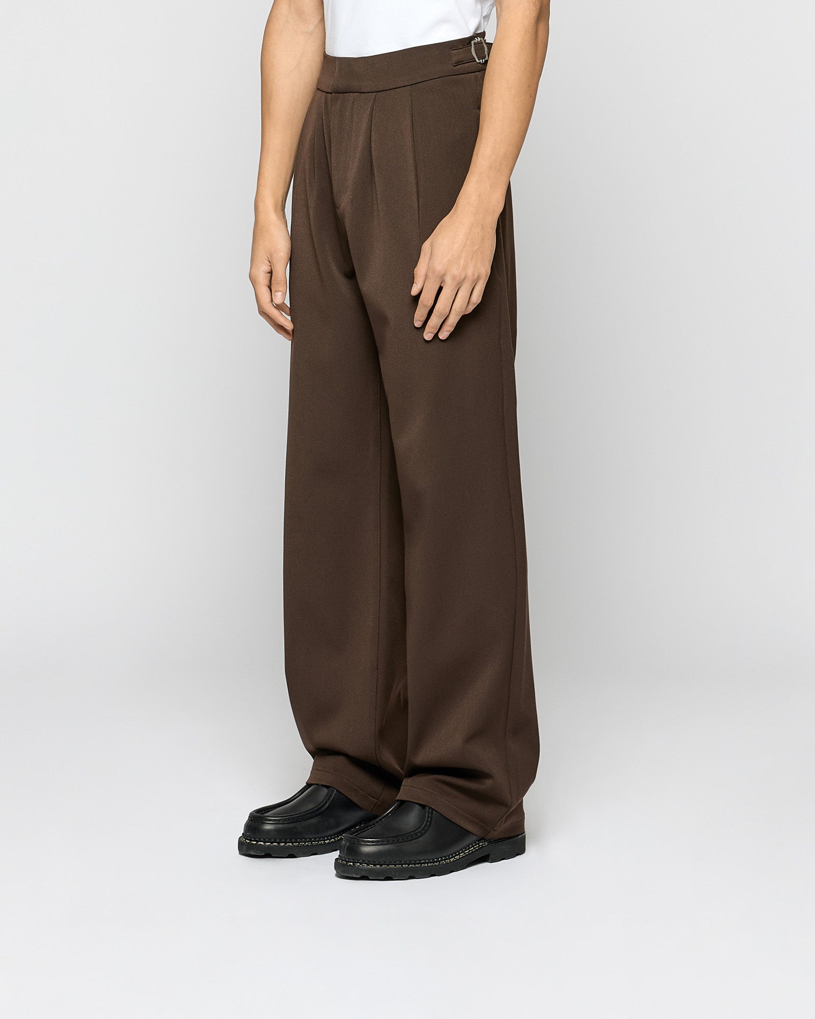 eightyfive-bottoms-pleated-regular-tailored-pants-v2-hose-braun-31 image 3