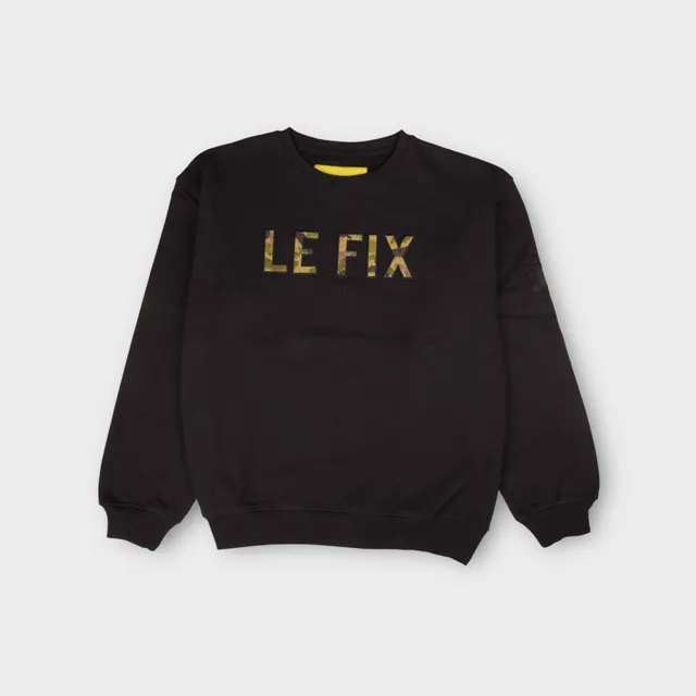 le-fix-wave-application-crewneck-schwarz-camo image 1