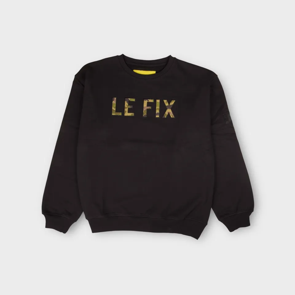 le-fix-wave-application-crewneck-schwarz-camo image 1