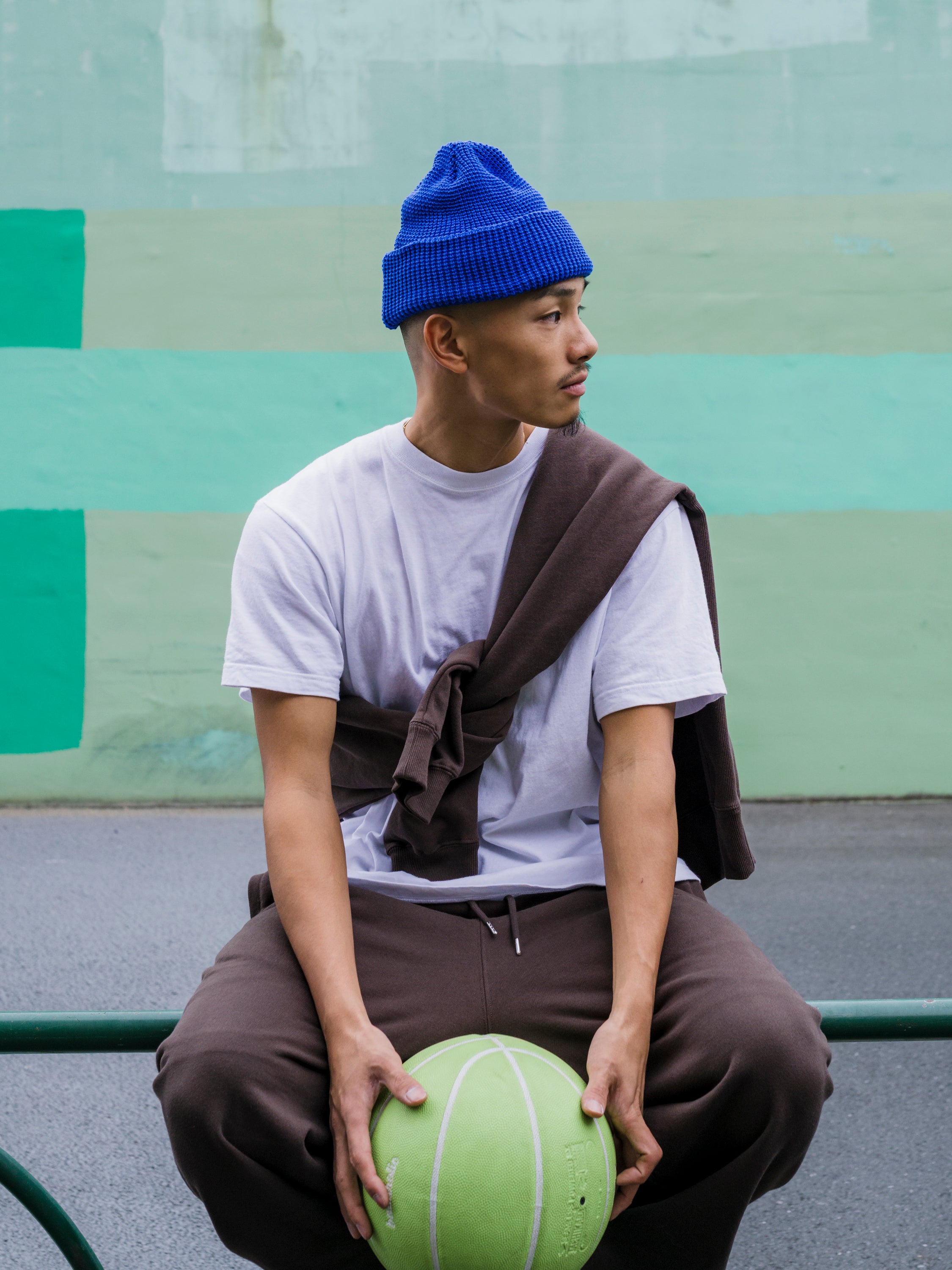 ballaholic-logo-label-beanie-royal-blue-m-tze image 2