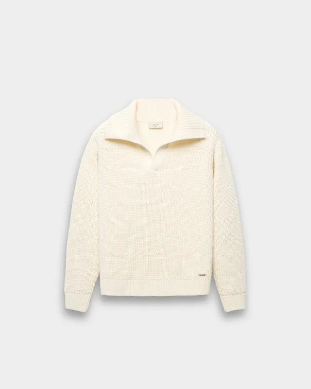 eightyfive-knitted-polo-sweater-strickpullover-beige-grobstrick image 1