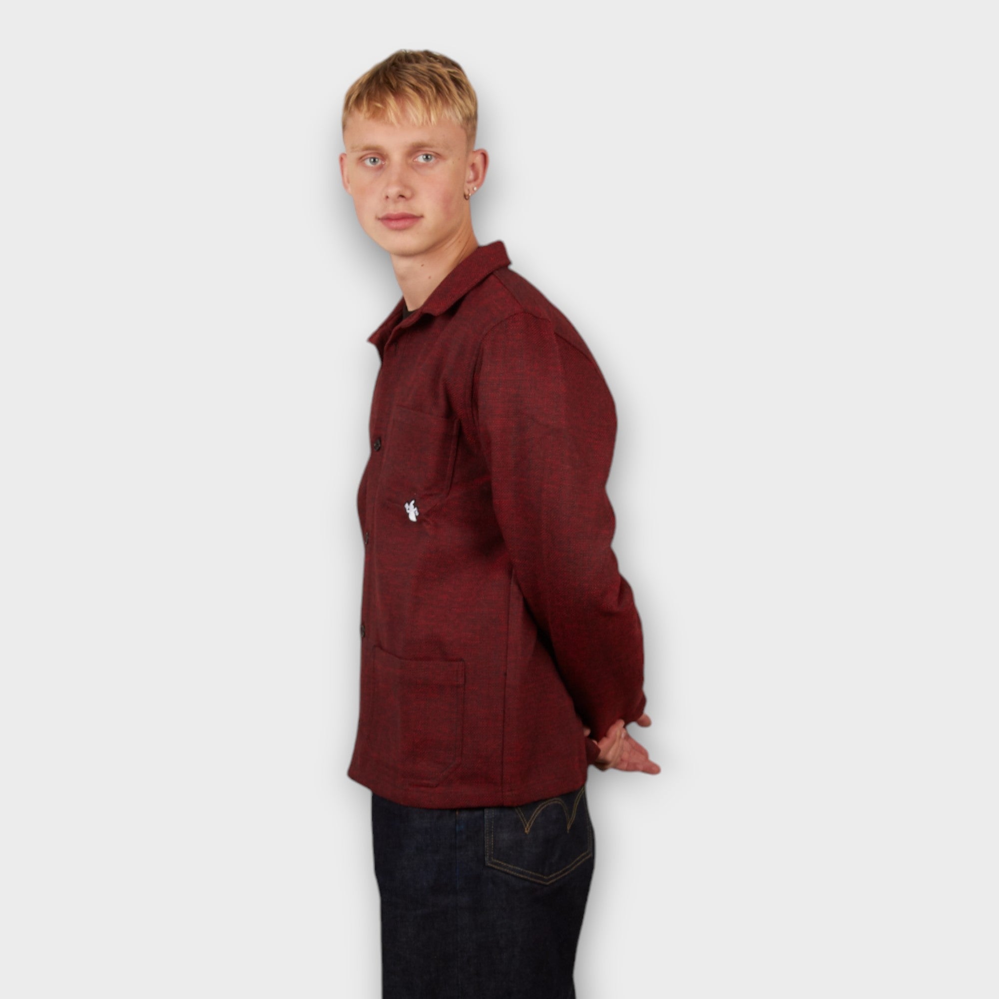 le-fix-x-sunniva-workers-hemd-maroon-wolle image 3