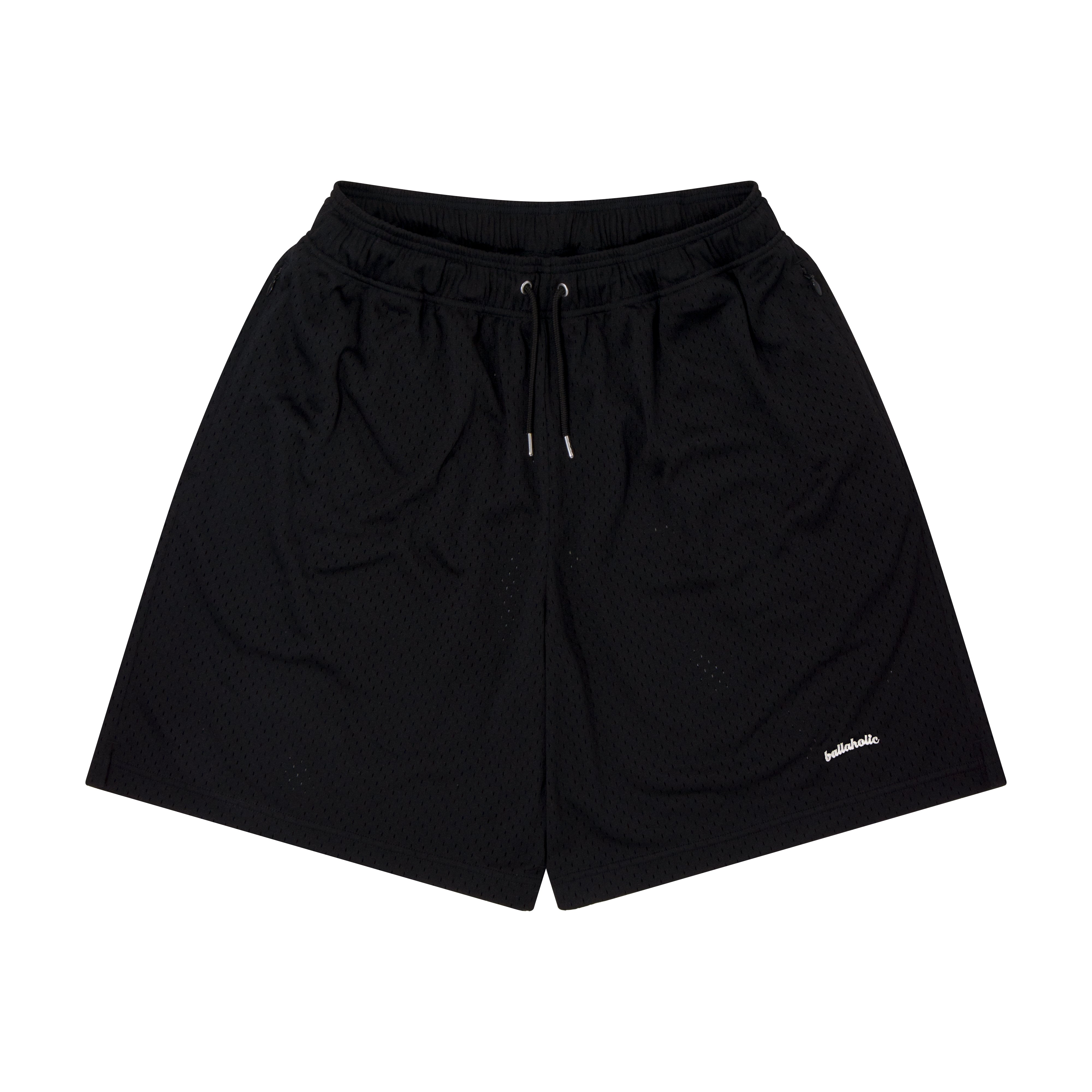ballaholic-shorts-logo-mesh-zip-shorts-hose-schwarz-reissv image 1