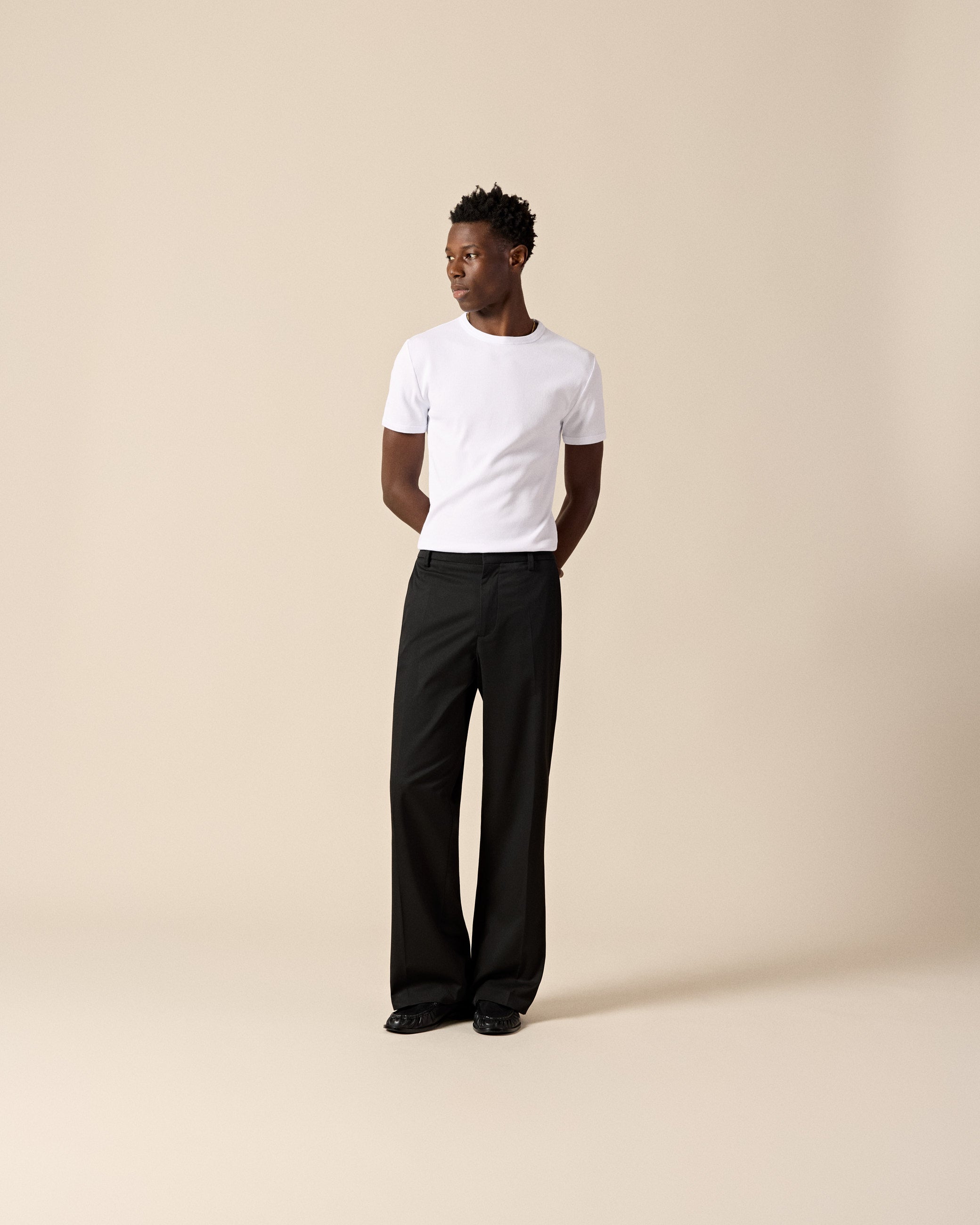 eightyfive-bottoms-flared-tailored-pants-black-elasthan image 4